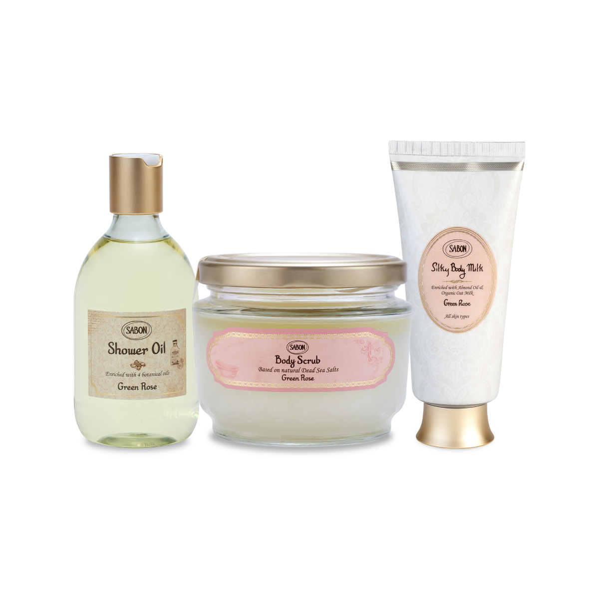 翠綠玫瑰柔膚滋養三步曲套裝