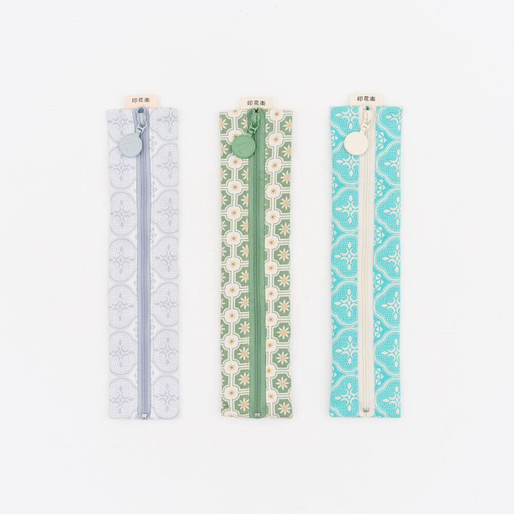 印花樂拉鏈餐具袋(含餐具)/玻璃海棠/寧靜灰藍