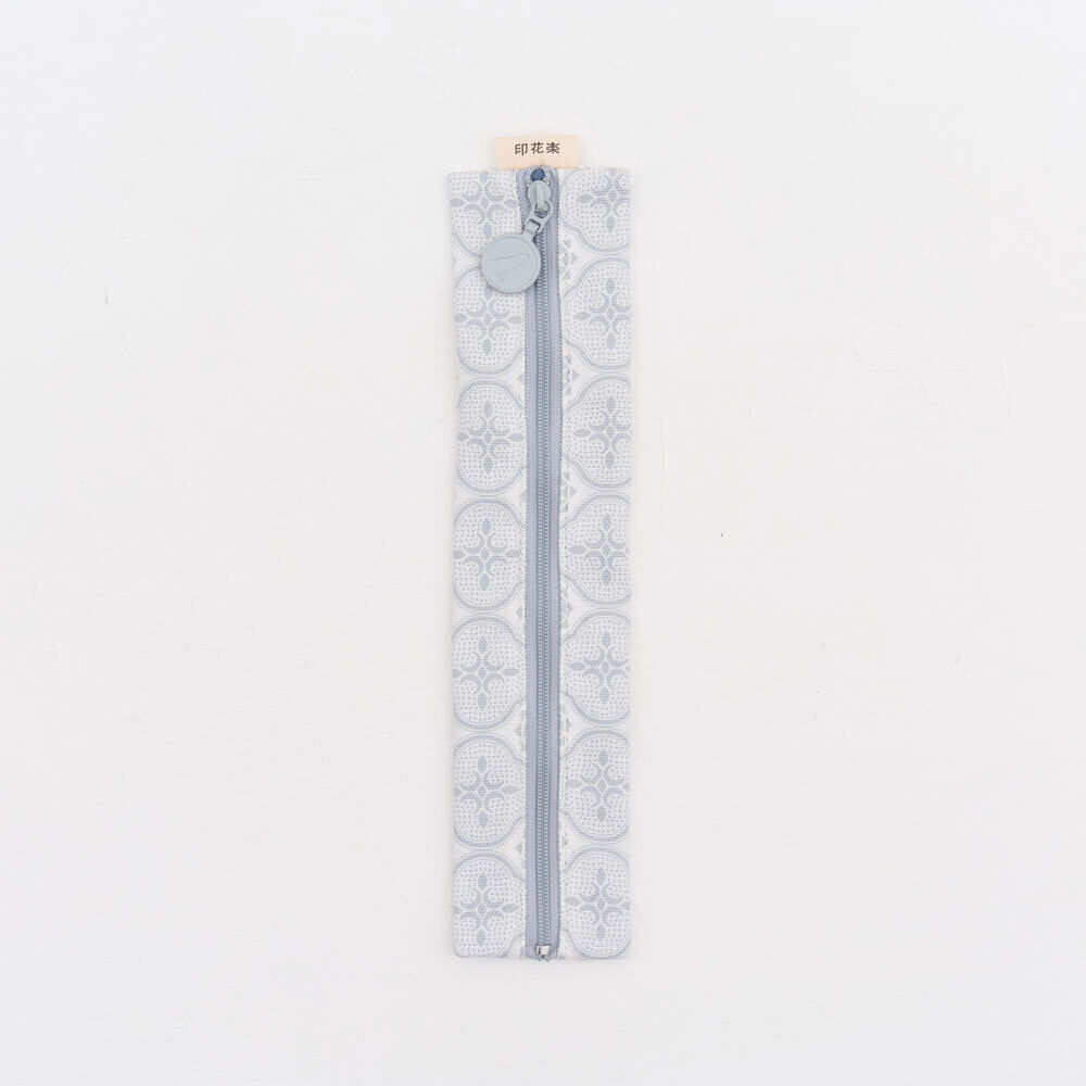印花樂拉鏈餐具袋(含餐具)/玻璃海棠/寧靜灰藍