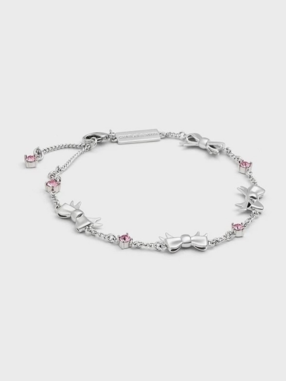 【Luxury】CHARLES & KEITH 小CK Paige 蝴蝶結 手鍊 飾品 手飾 配件 鑽鍊 送禮
