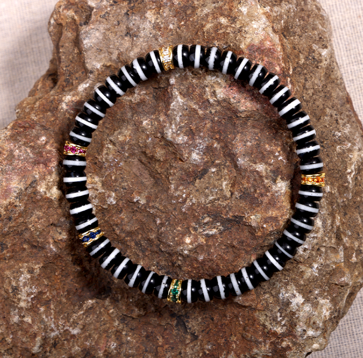 A29—五臺山精品一線滿串天珠瑪瑙DIY隔片手串（多樣性發一）