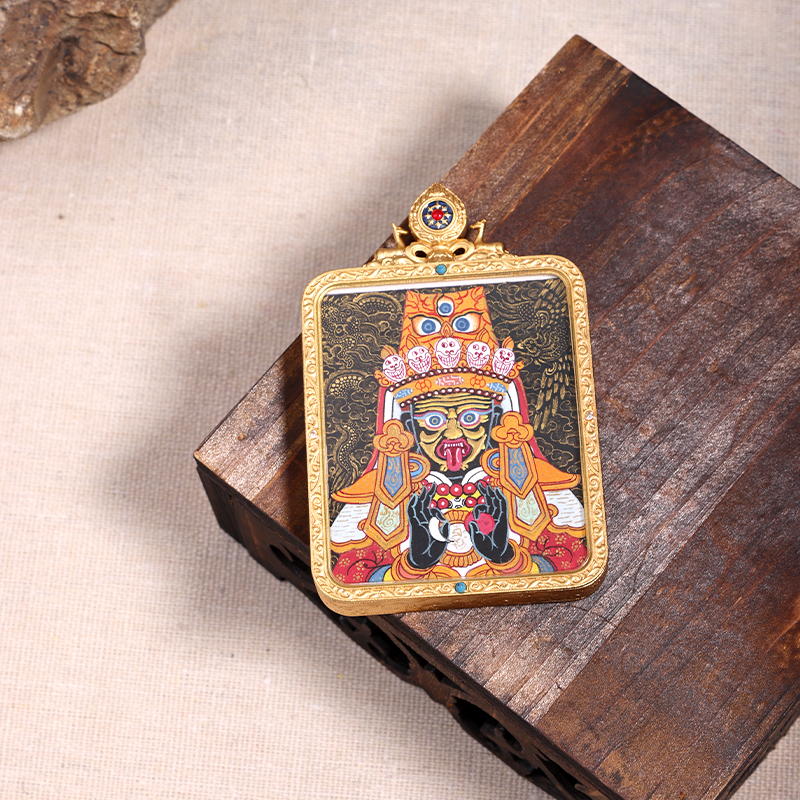 A34—五臺山龍鳳紮基拉姆純手繪唐卡背聖湖