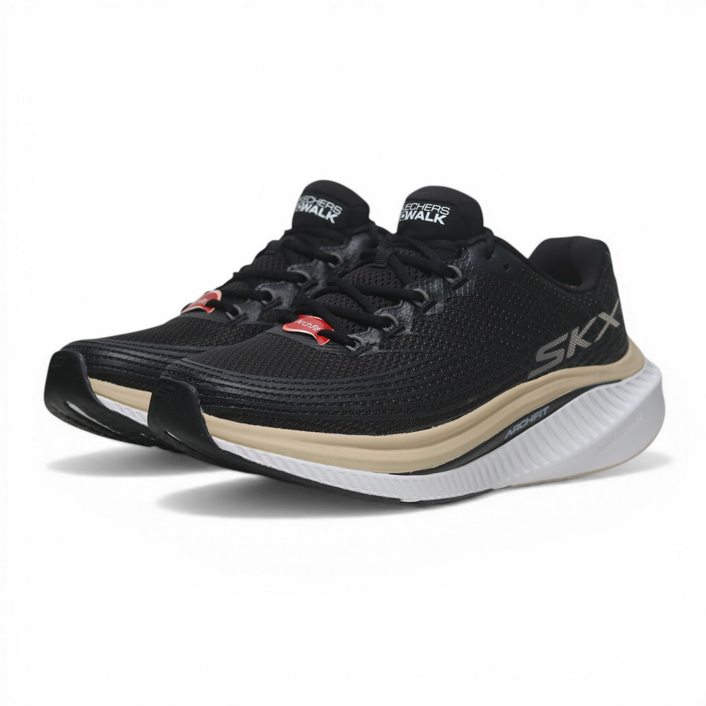 SKECHERS 健走鞋 GO WALK MAX CUSHIONING 黑奶茶 足弓 男 216355BLK