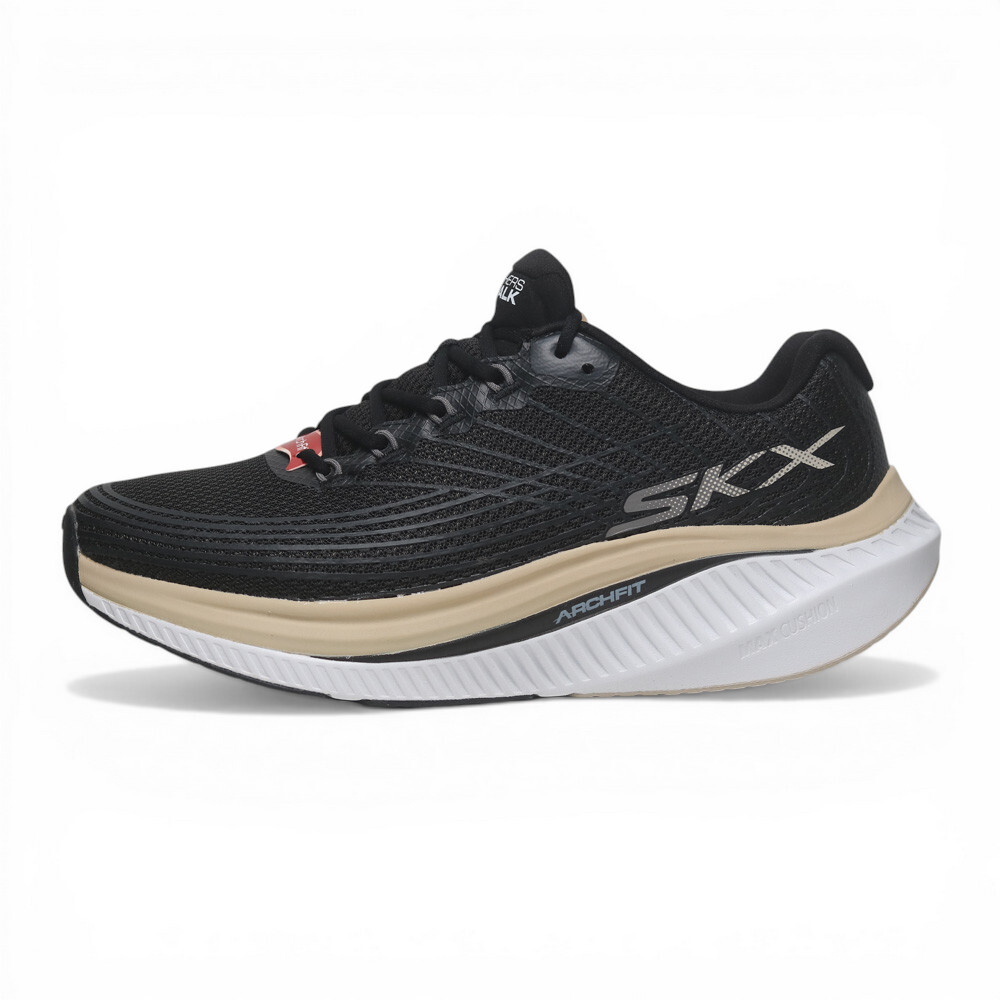 SKECHERS 健走鞋 GO WALK MAX CUSHIONING 黑奶茶 足弓 男 216355BLK