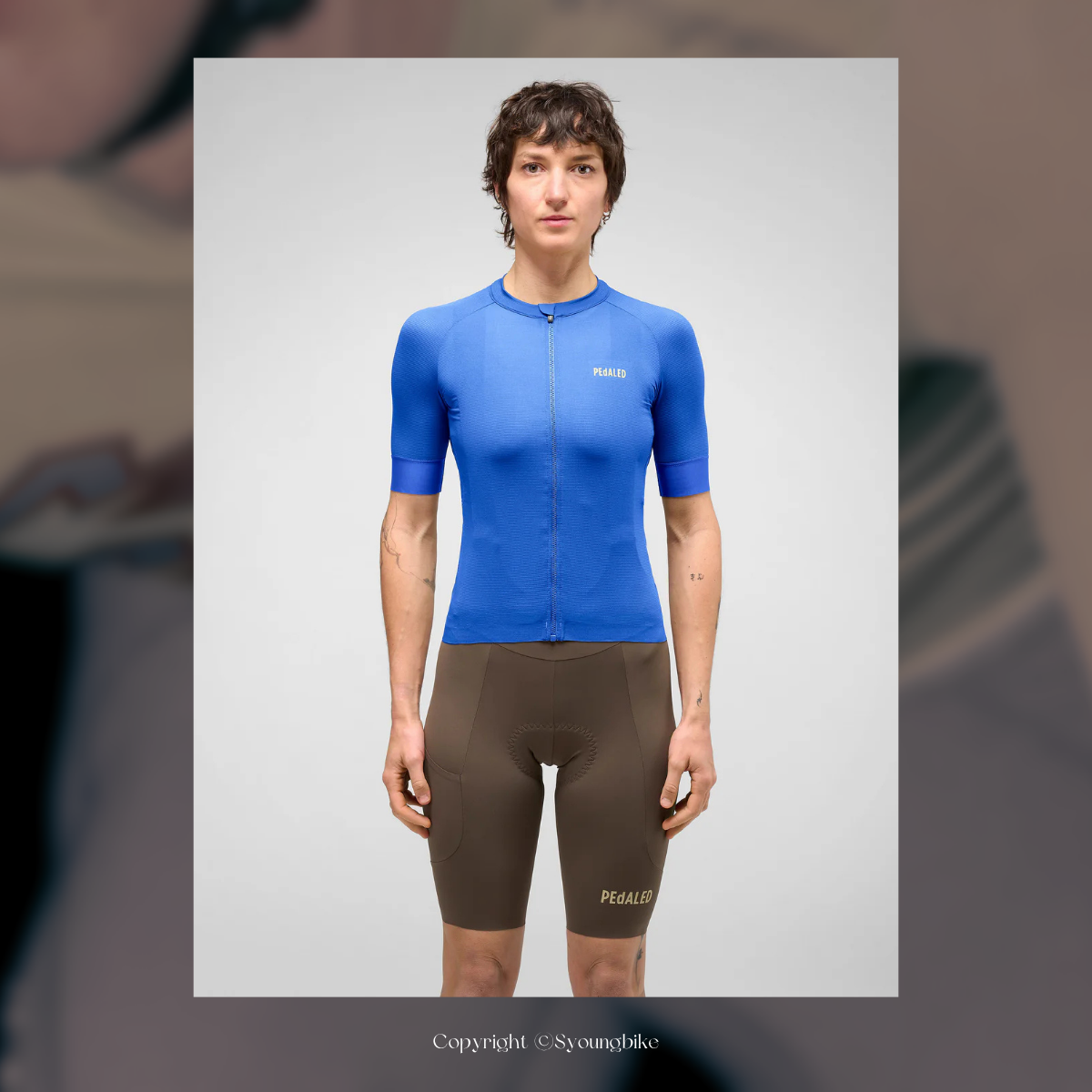 【PEdALED】W's Element Lightweight Jersey 女短袖車衣 / Blue 寶藍