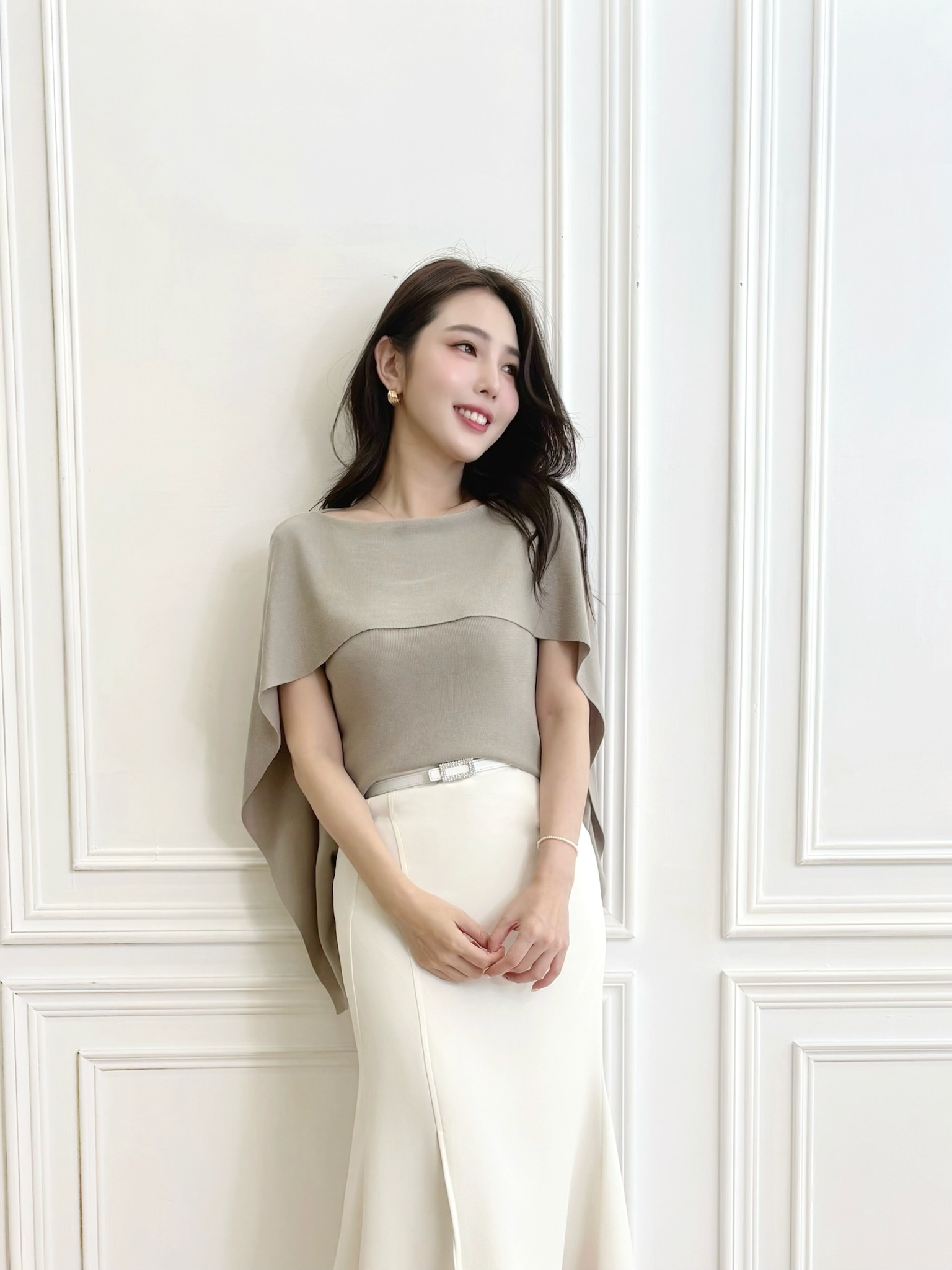 不規則下擺修身魚尾裙