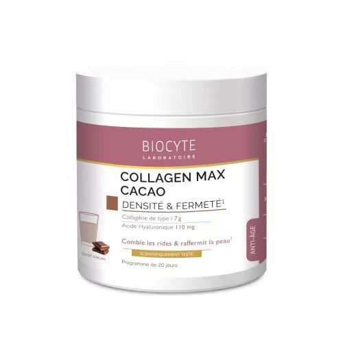 法國  BIOCYTE 碧維斯  【膠原蛋白飲  Max 】海洋可可味 260g【正品 】撫平皺紋緊緻肌膚 20日 COLLAGEN MAX CACAO