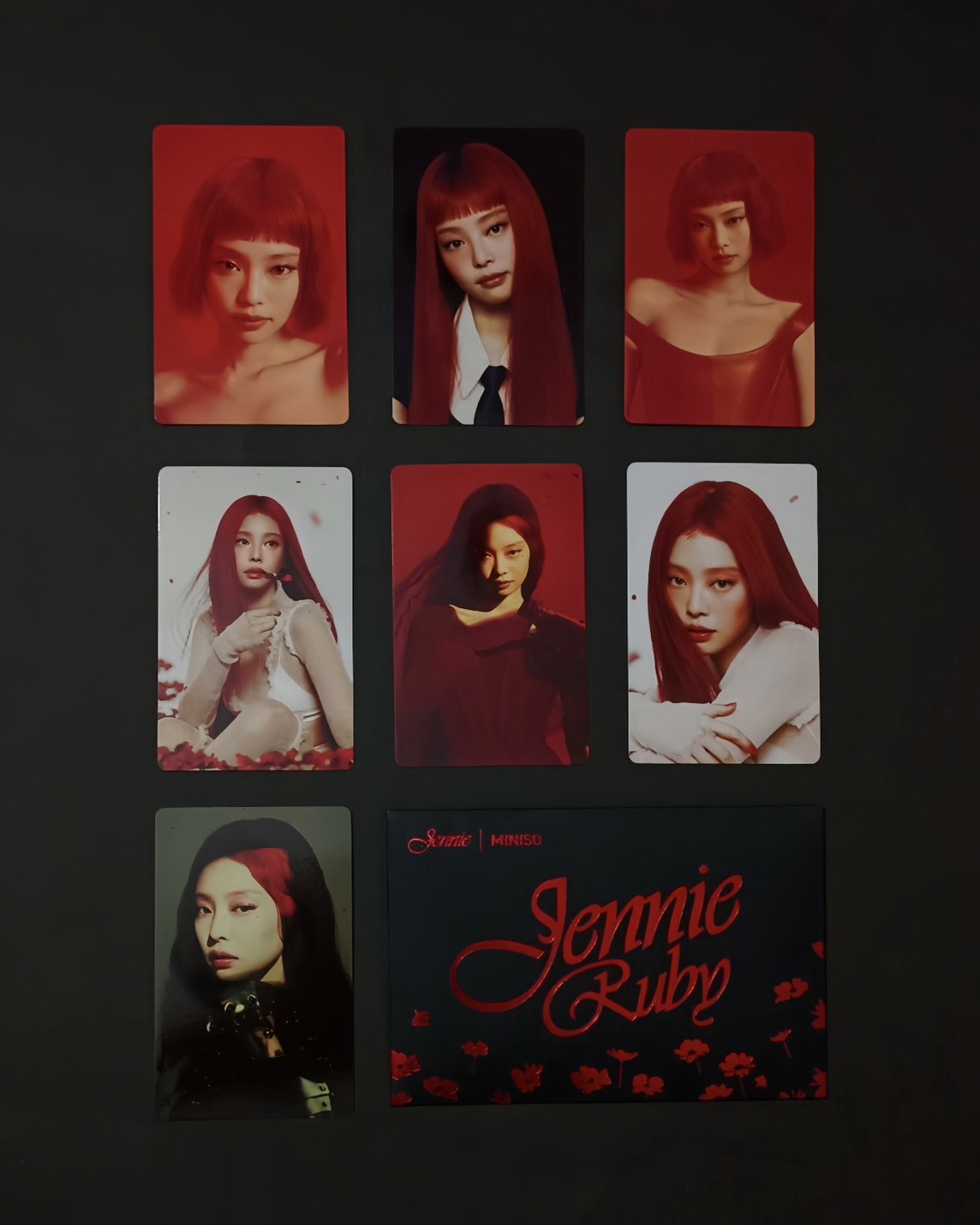 <獨家聯名> Jennie x Miniso 聯名 Ruby系列 周邊 小卡套組 兩色