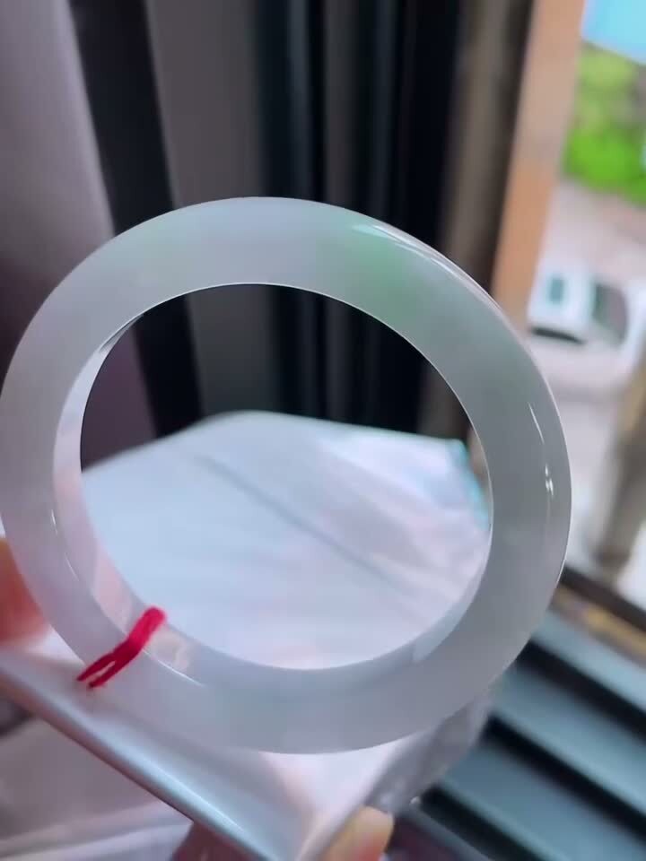 冰種紫羅蘭飄綠翡翠手鐲,天然翡翠A玉, 緬甸玉, Jade, Jadeite