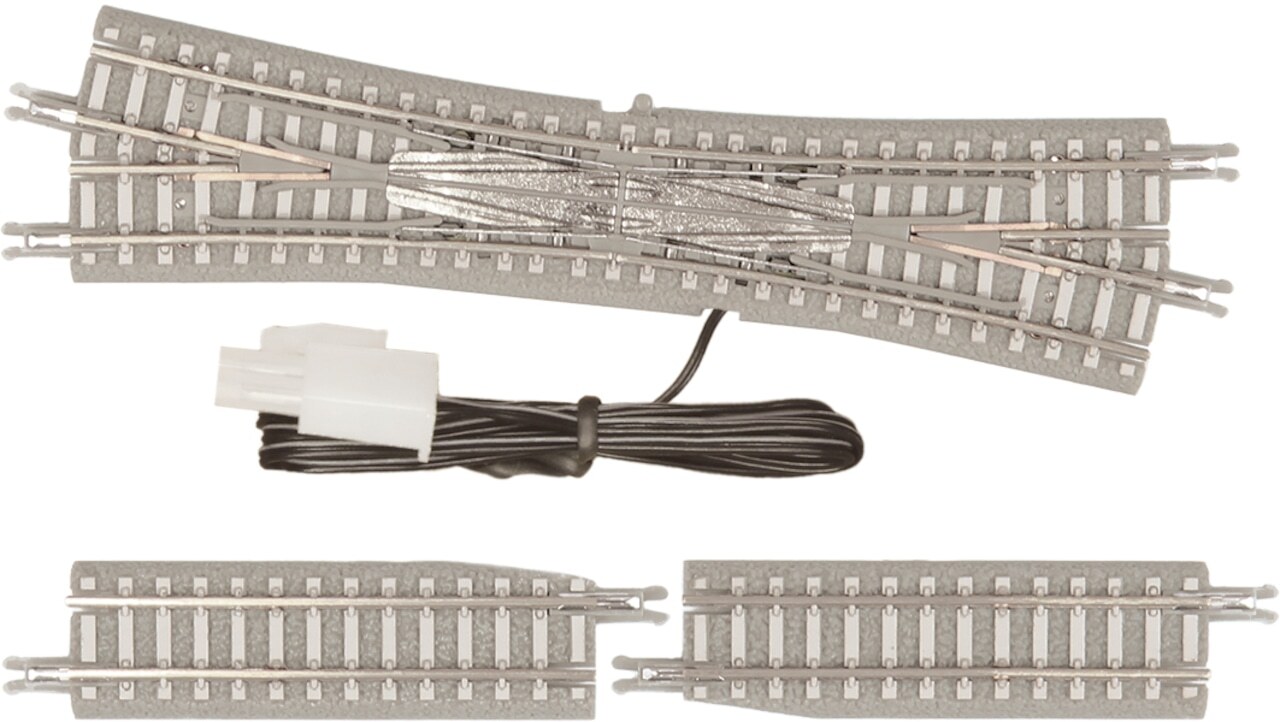 Rokuhan R069 Z規 PC軌道雙滑道岔右支線+切割軌道