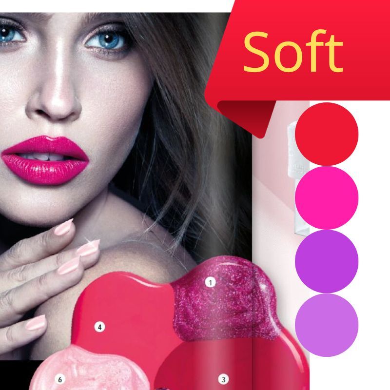 (艷紅紫系) LCN  soft gel set  軟膠 (3或5件)