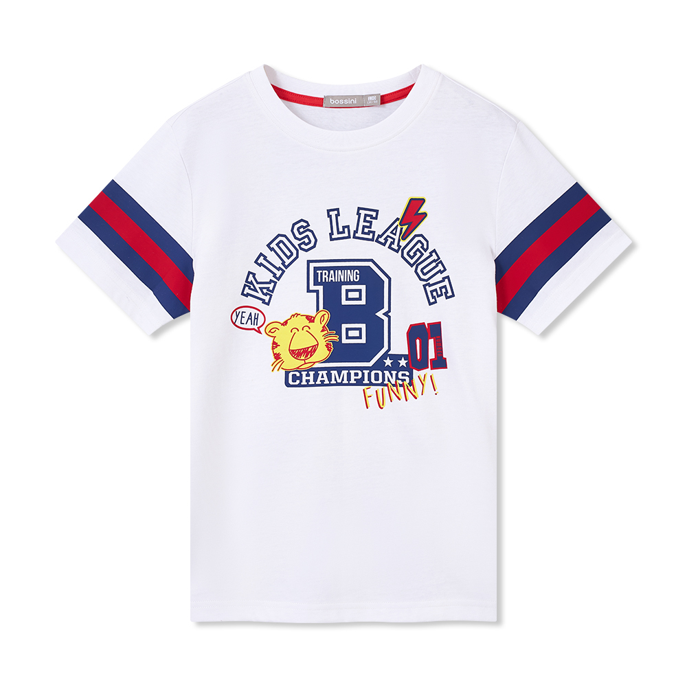 男童印花圖案短袖T恤