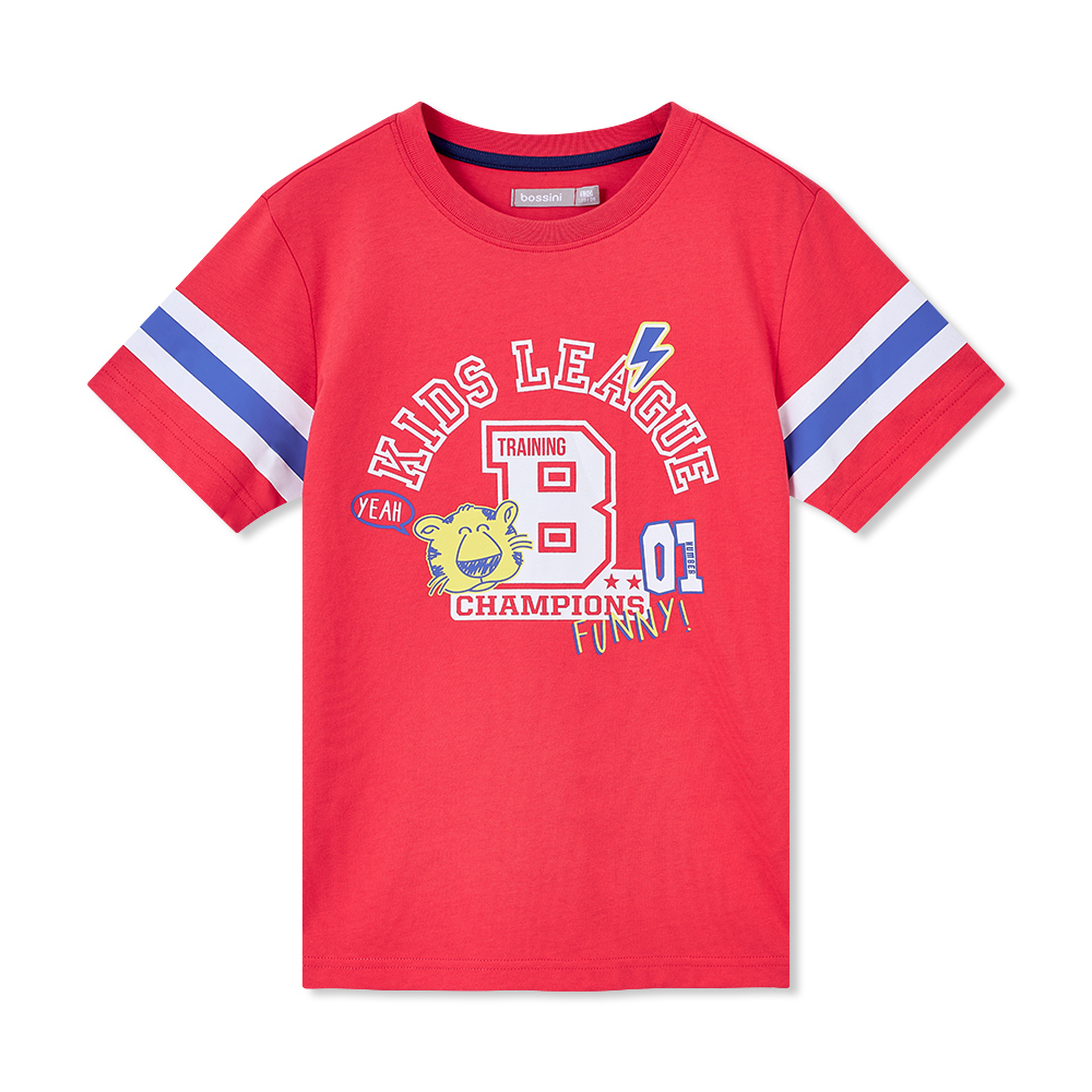 男童印花圖案短袖T恤