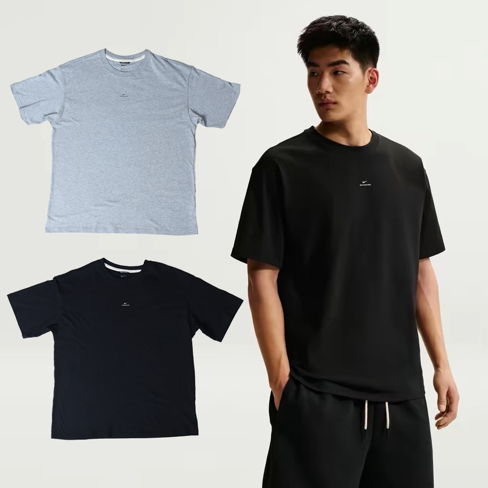 男款 NIKE DRY TEE 灰色 黑色 小標 寬鬆 運動 休閒 短袖 短T【IR1862】NKTF