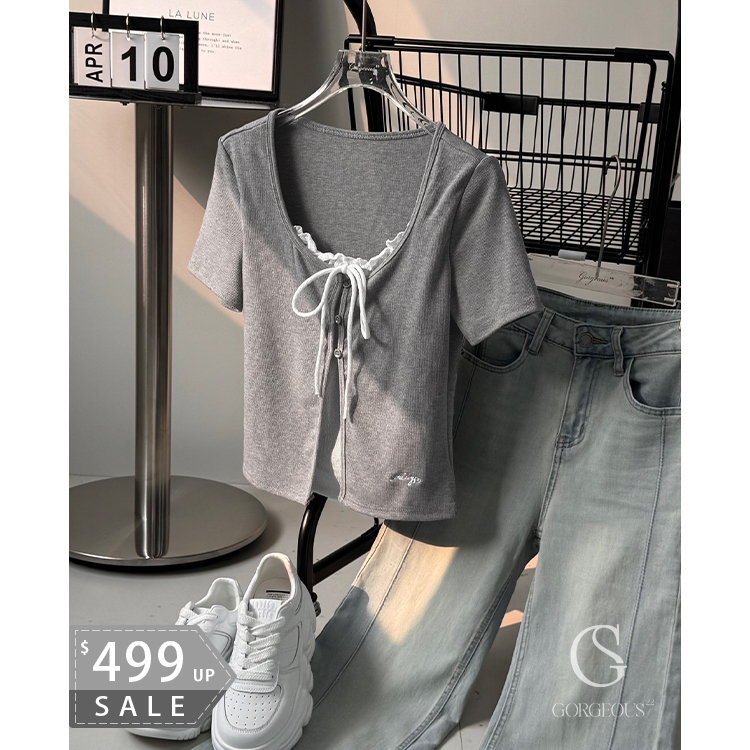 A139 「兩件式造型短袖上衣」