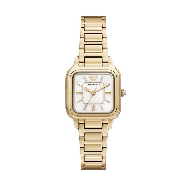 【EMPORIO ARMANI 亞曼尼】Genni 方形女錶AR11744 26mm 現代鐘錶