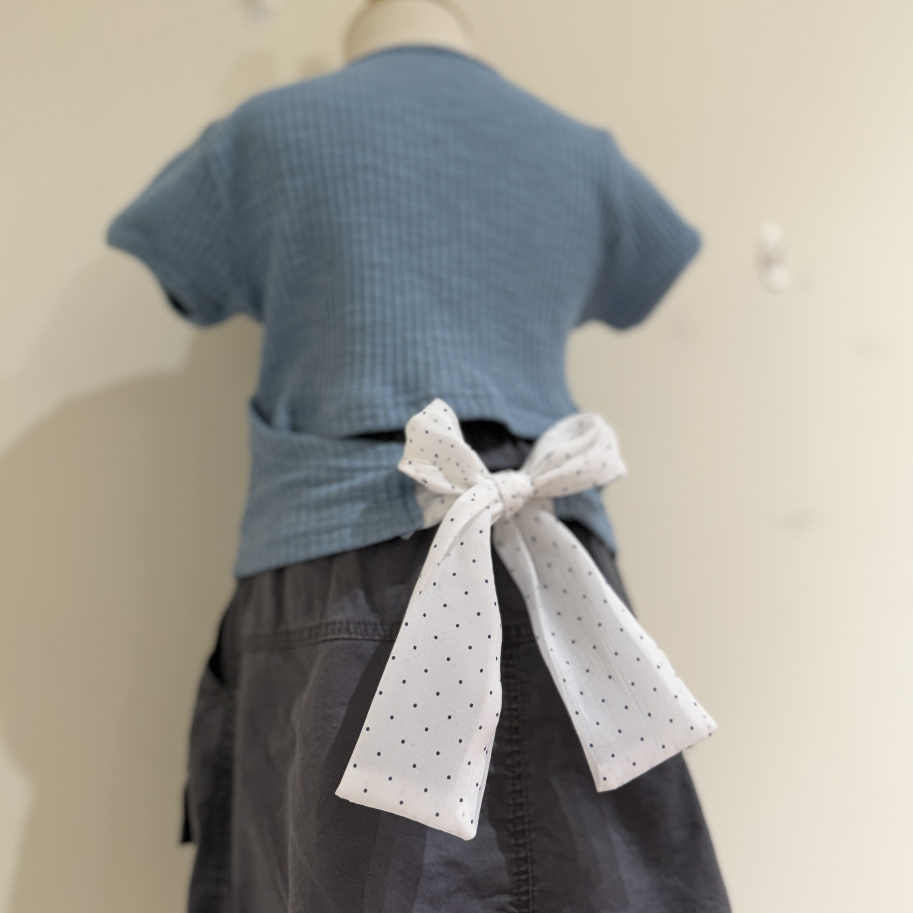 26夏 霧藍後綁帶上衣