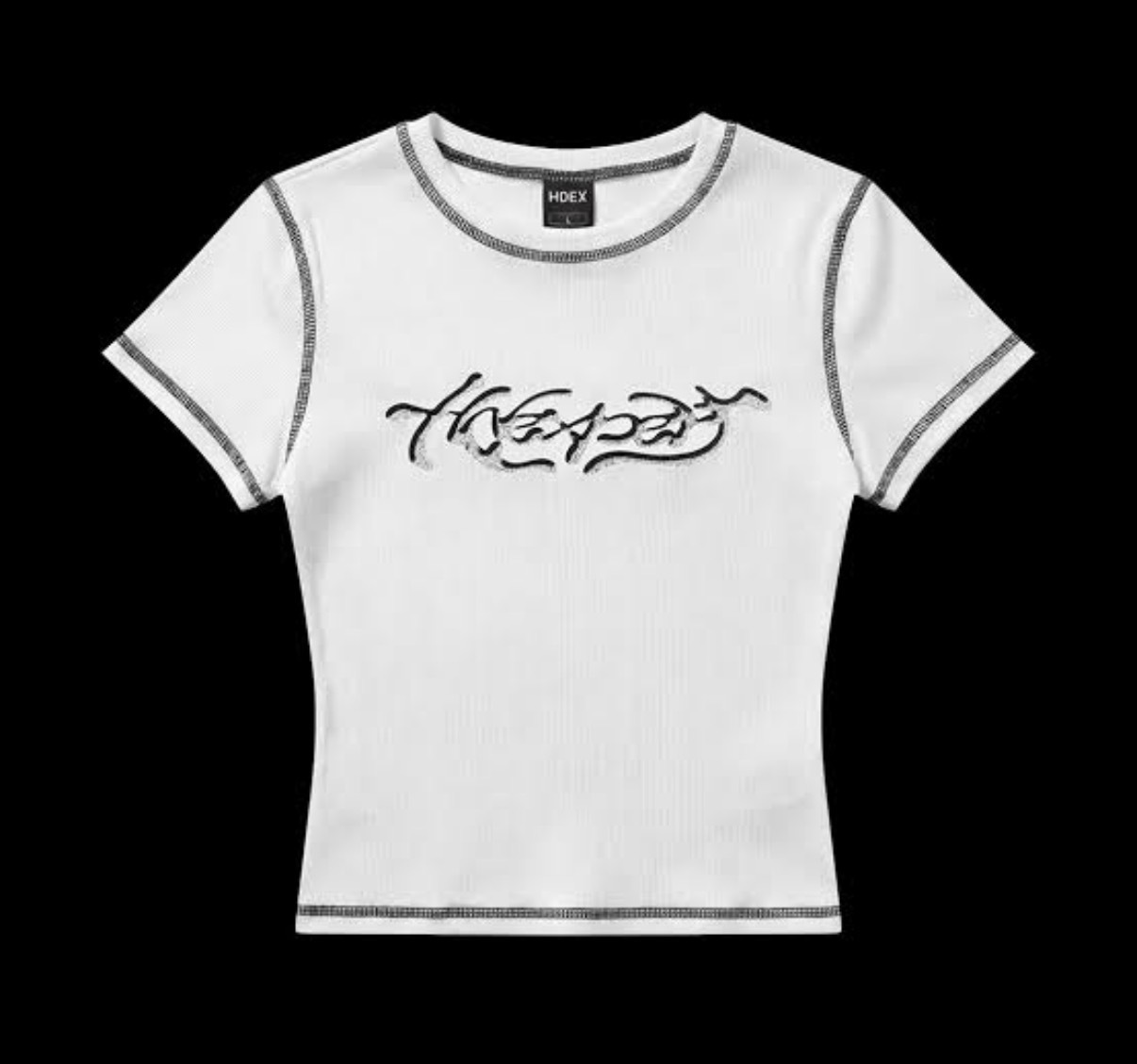 【入LIVECODE一件減至$238😱🔥！】【韓妹大熱運動日常品牌HDEX🔥】Ribbed Stitch Short Sleeve W (Black/White)