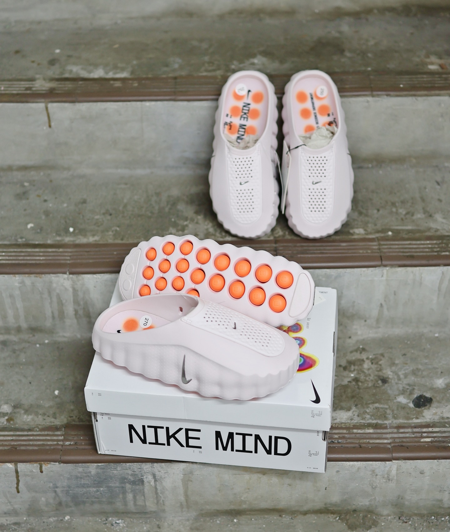 NIKE MIND 001 Slide mule Pearl Pink Woman 淺粉色 HQ4309-610