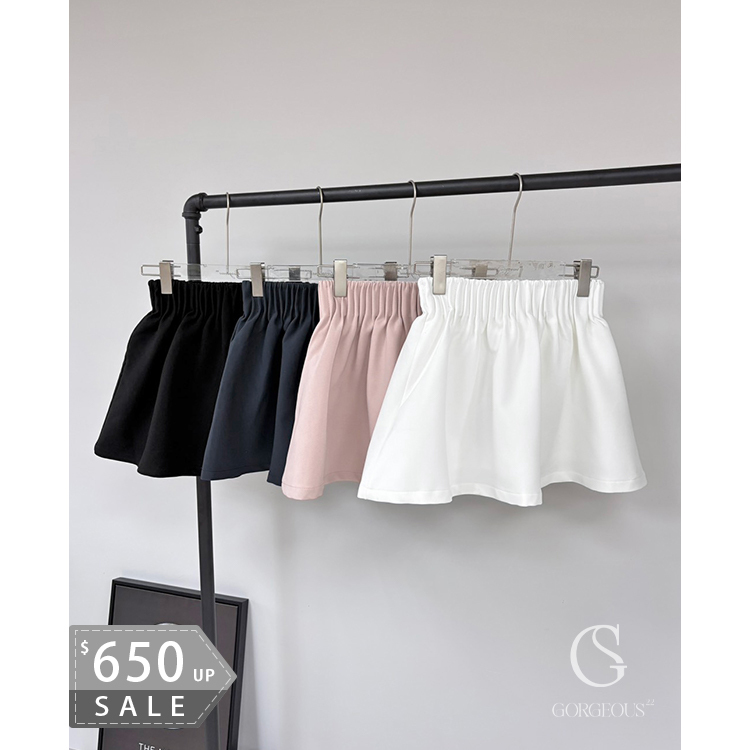 A89 「高磅西紋不貼腿褲裙」