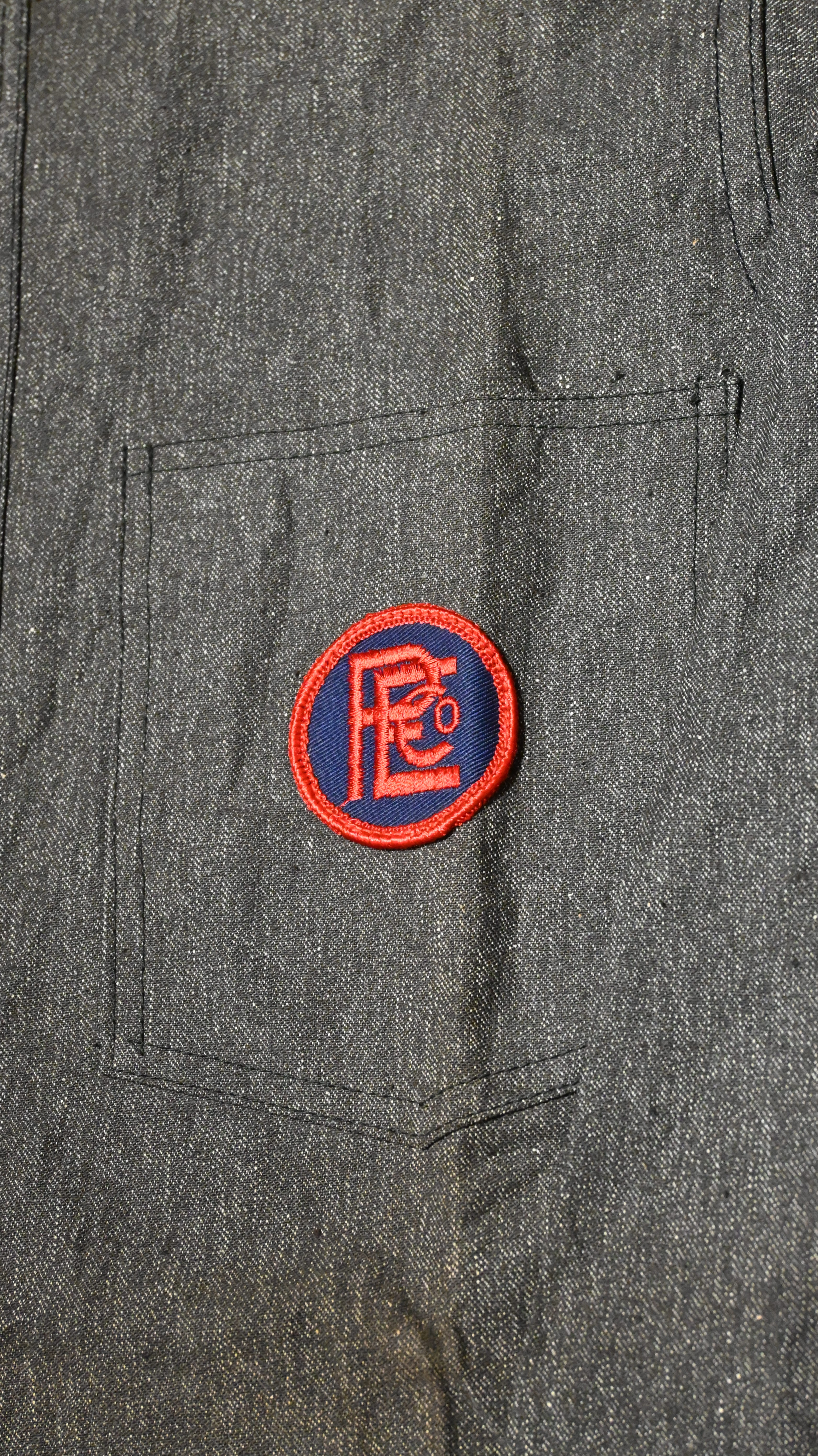 60's NEVER RIPUM Black Chambray Shirt (dead stock)