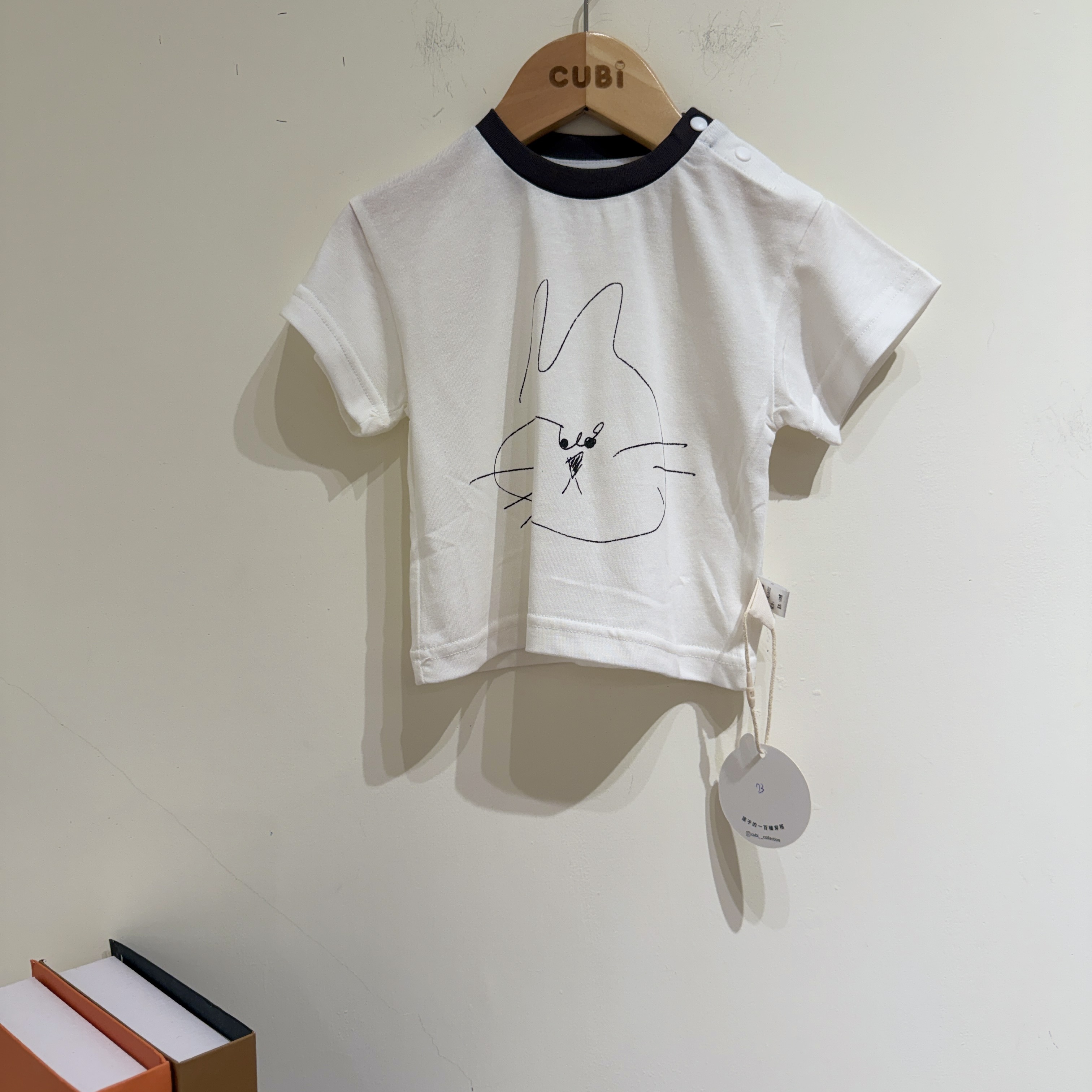 26夏 100%棉貓咪白T