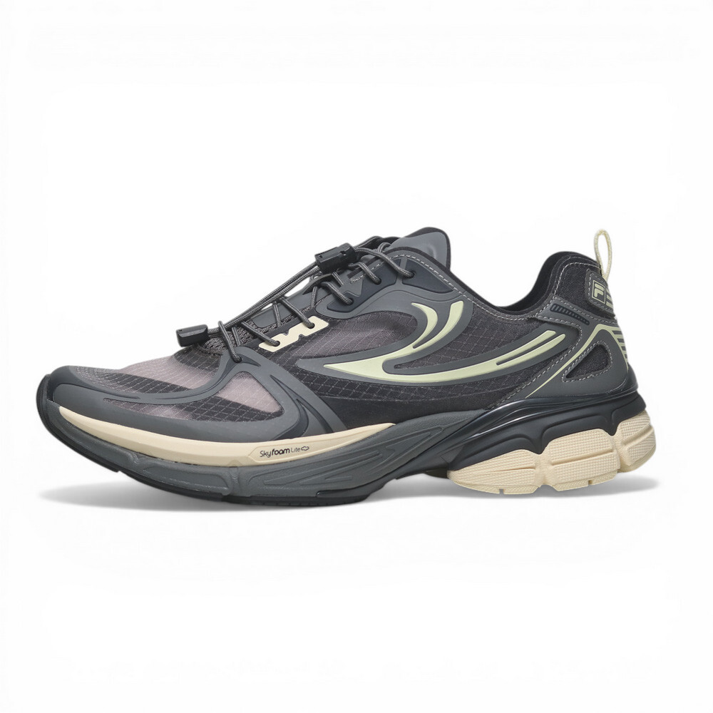 FILA 慢跑鞋 INTERUN V2 LITE 深灰米白 復古 運動鞋 女 4J032A001