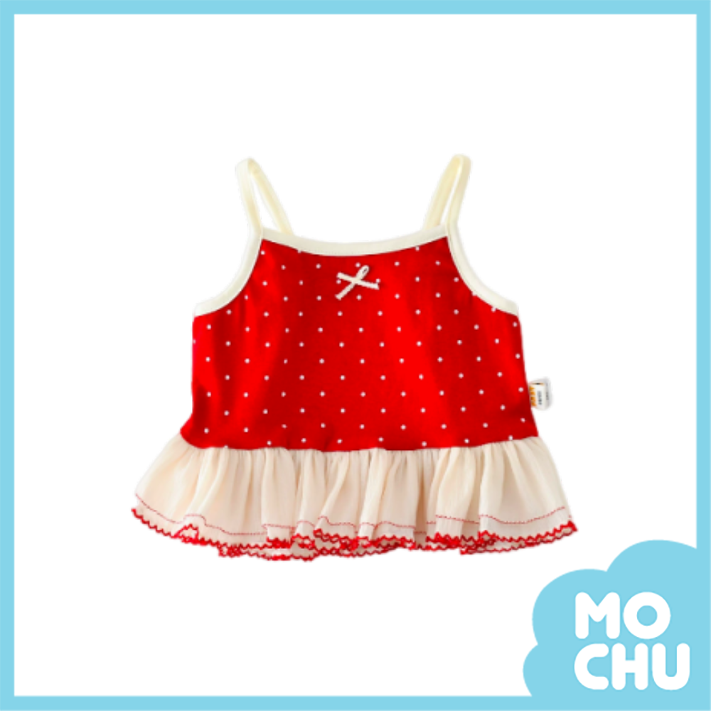 點點波浪下擺細肩帶背心