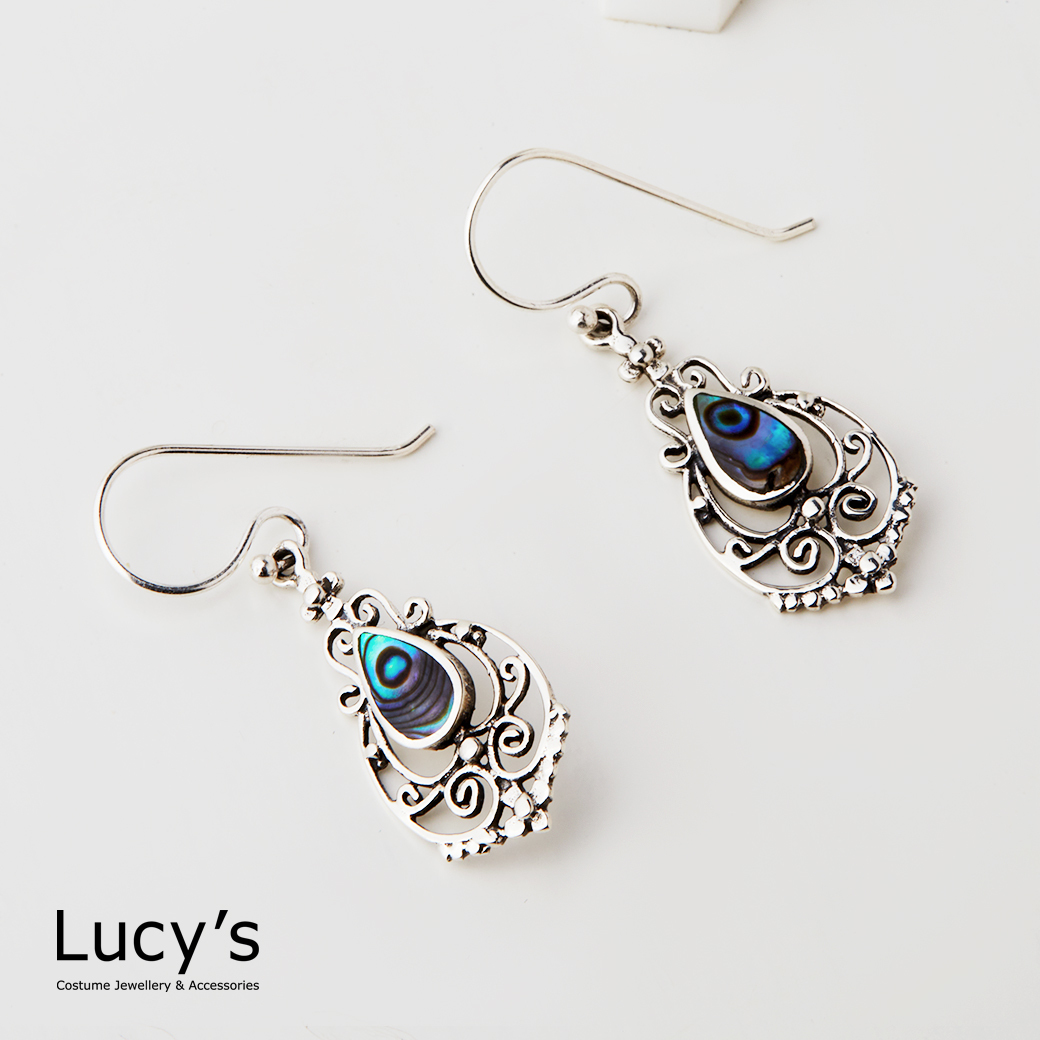 925純銀 秘境 硫化耳勾耳環 (二色) (113437/113438)