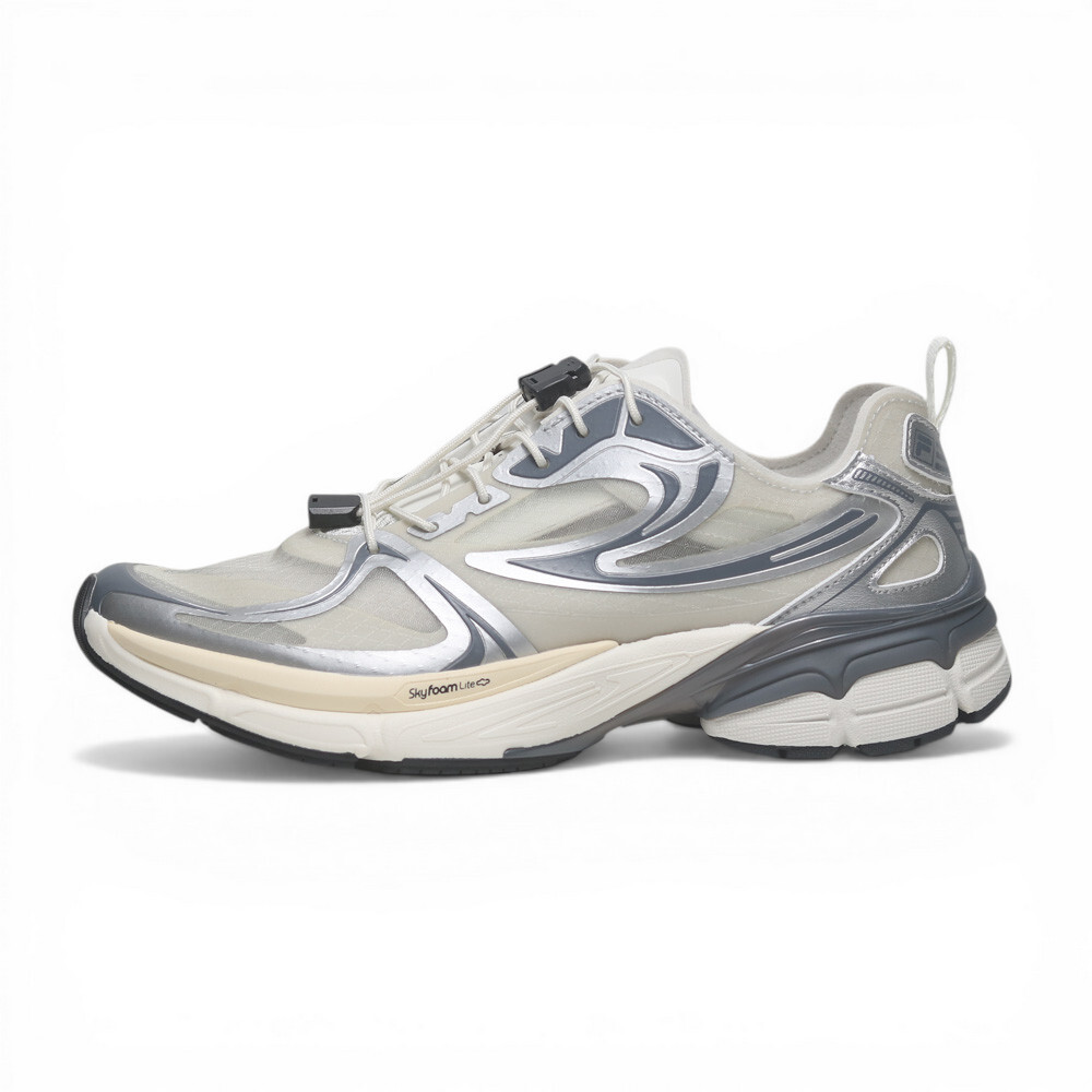 FILA 慢跑鞋 INTERUN V2 LITE 米白灰 復古 運動鞋 女 4J032A100
