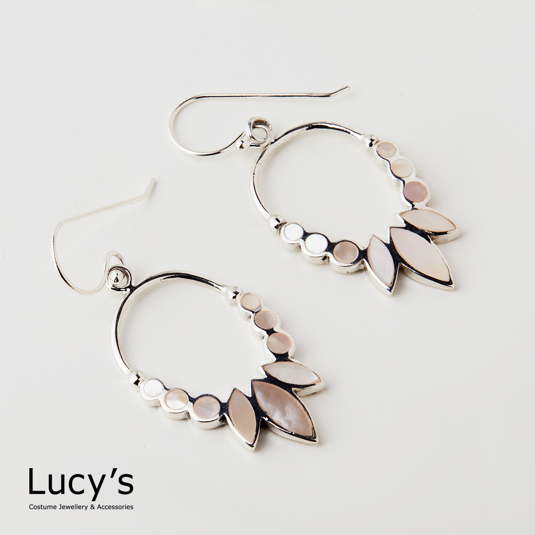 925純銀 紋影之境 耳勾耳環 (二色) (127293/127294)