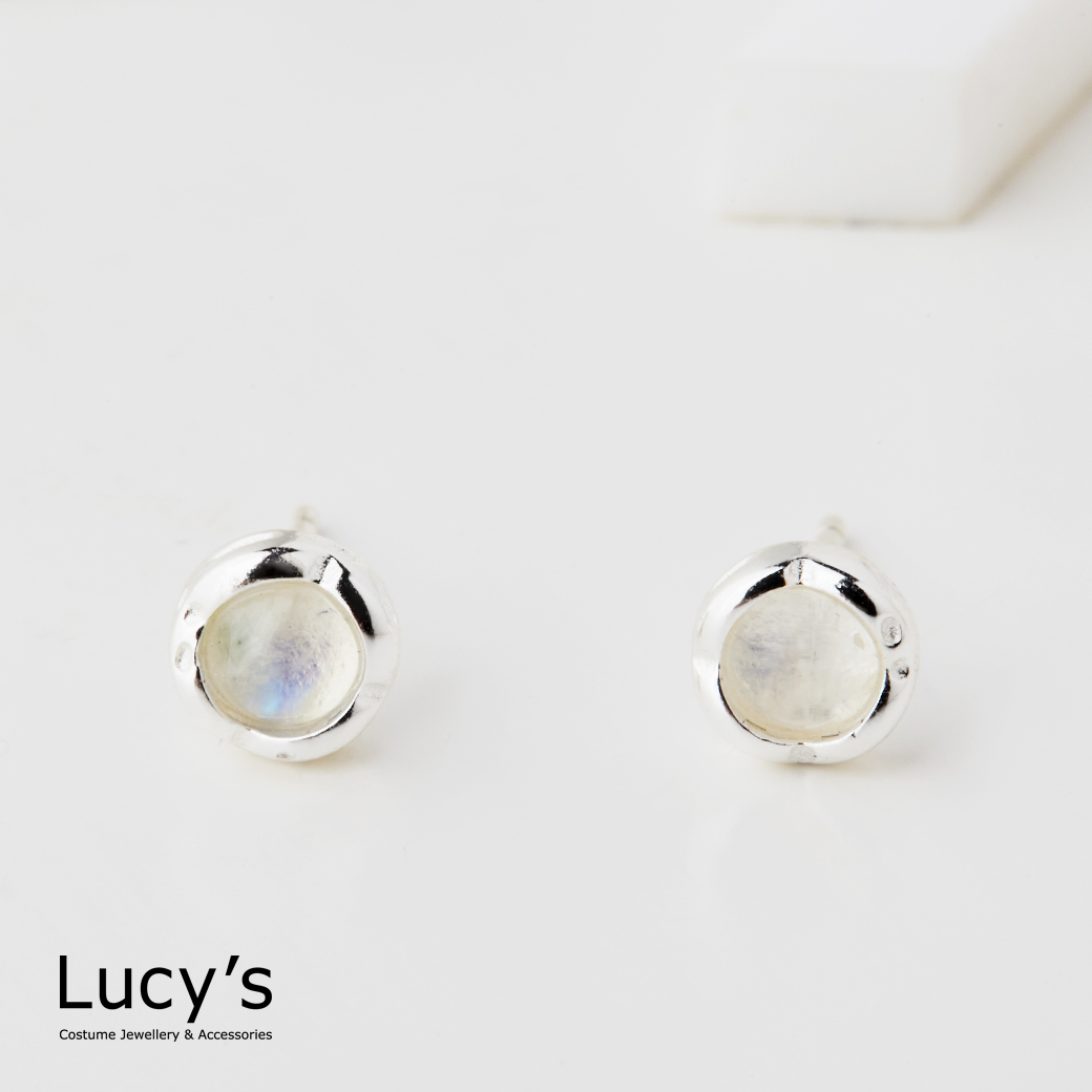 925純銀 光映圓境 耳環 (三色) (128442/128443/128444)