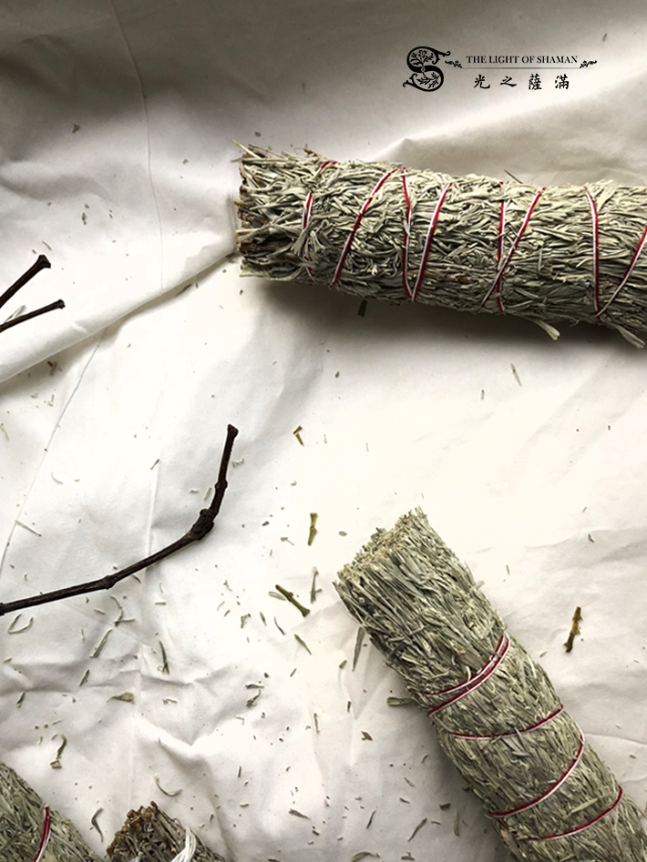 北美淨化聖品帶財藍色鼠尾草大小捆 散裝 粉裝 錐香 香塔－光之薩滿
