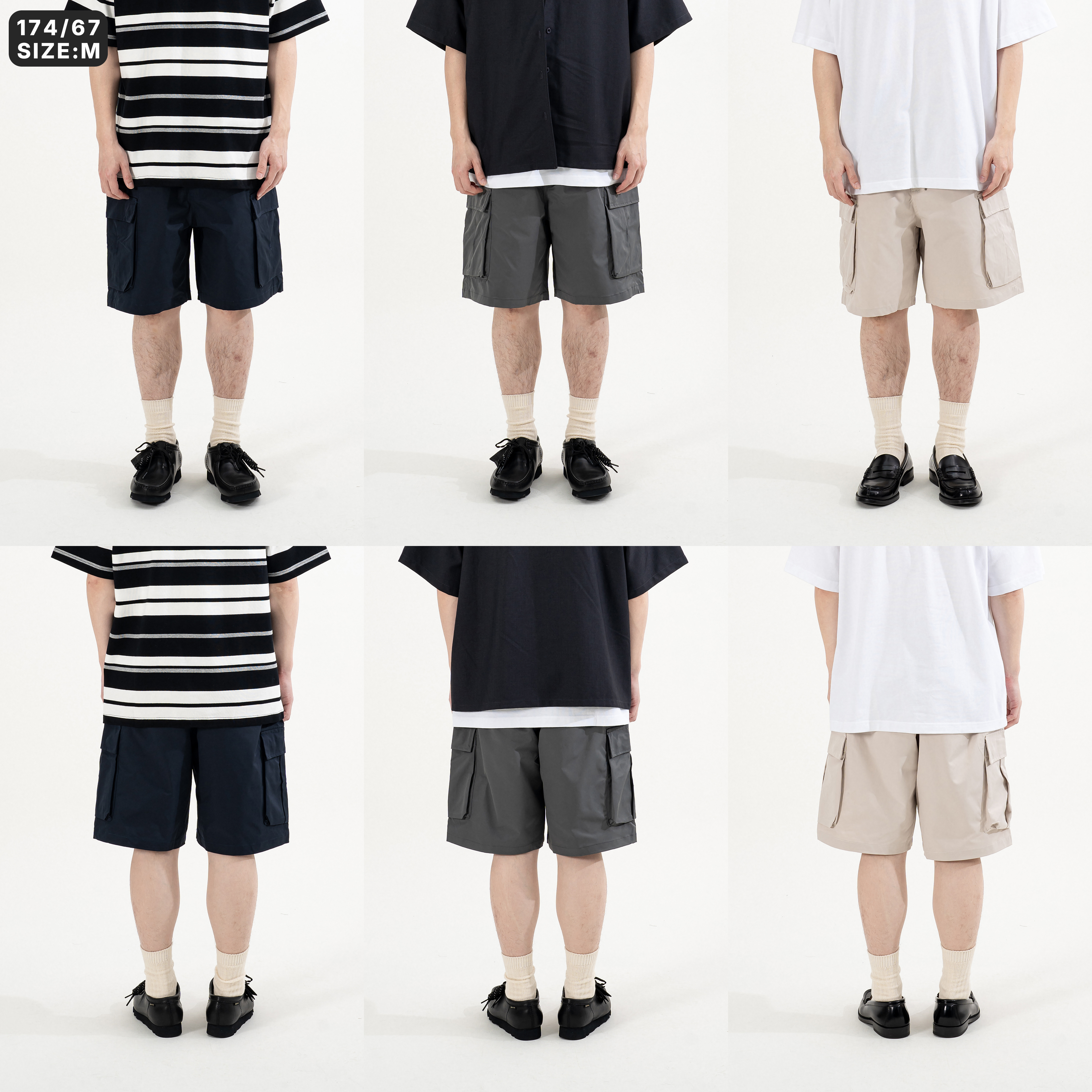 Coolmax Cargo Shorts 尼龍涼感 六口袋軍短褲 [PTR-367]