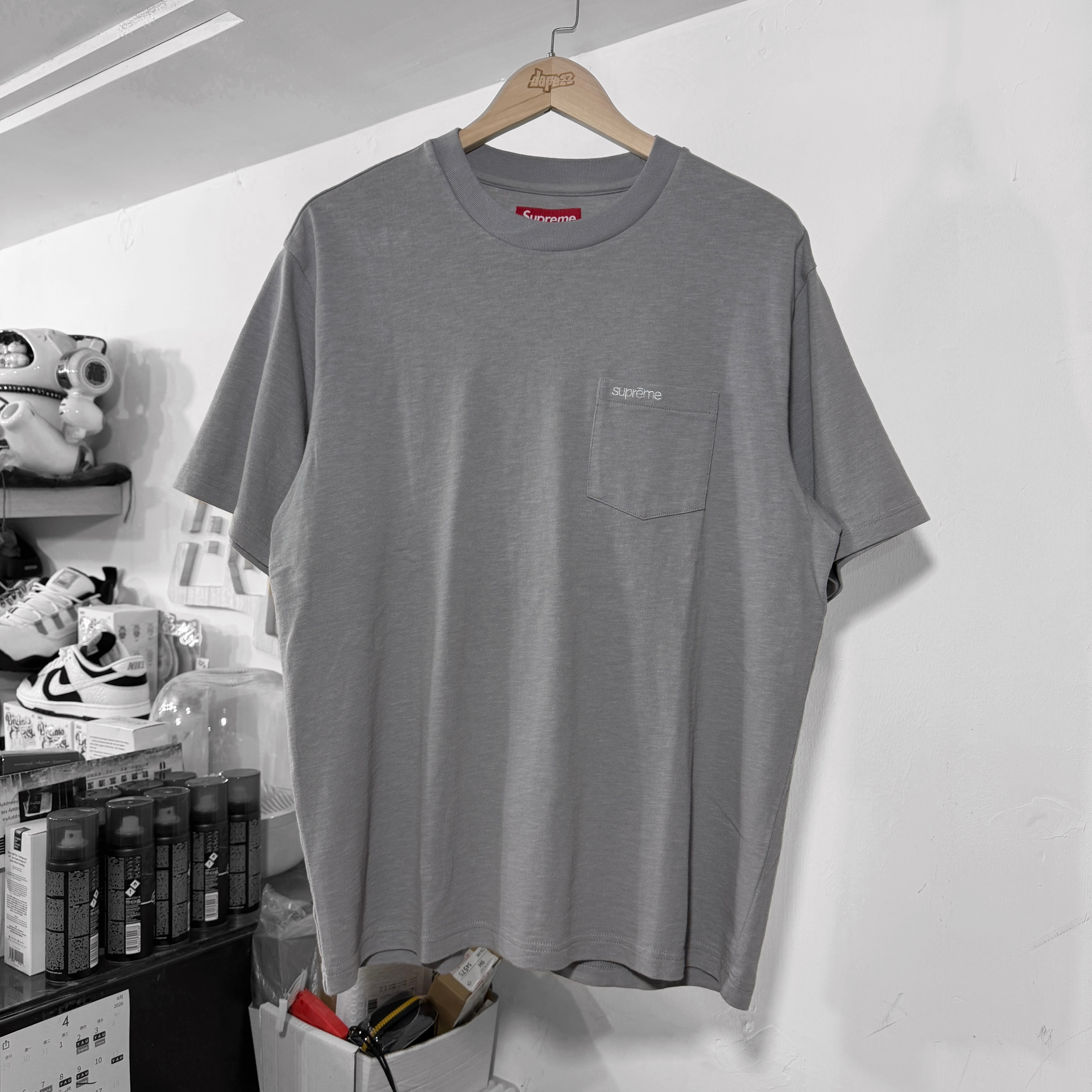 Supreme S/S Pocket Tee GREY