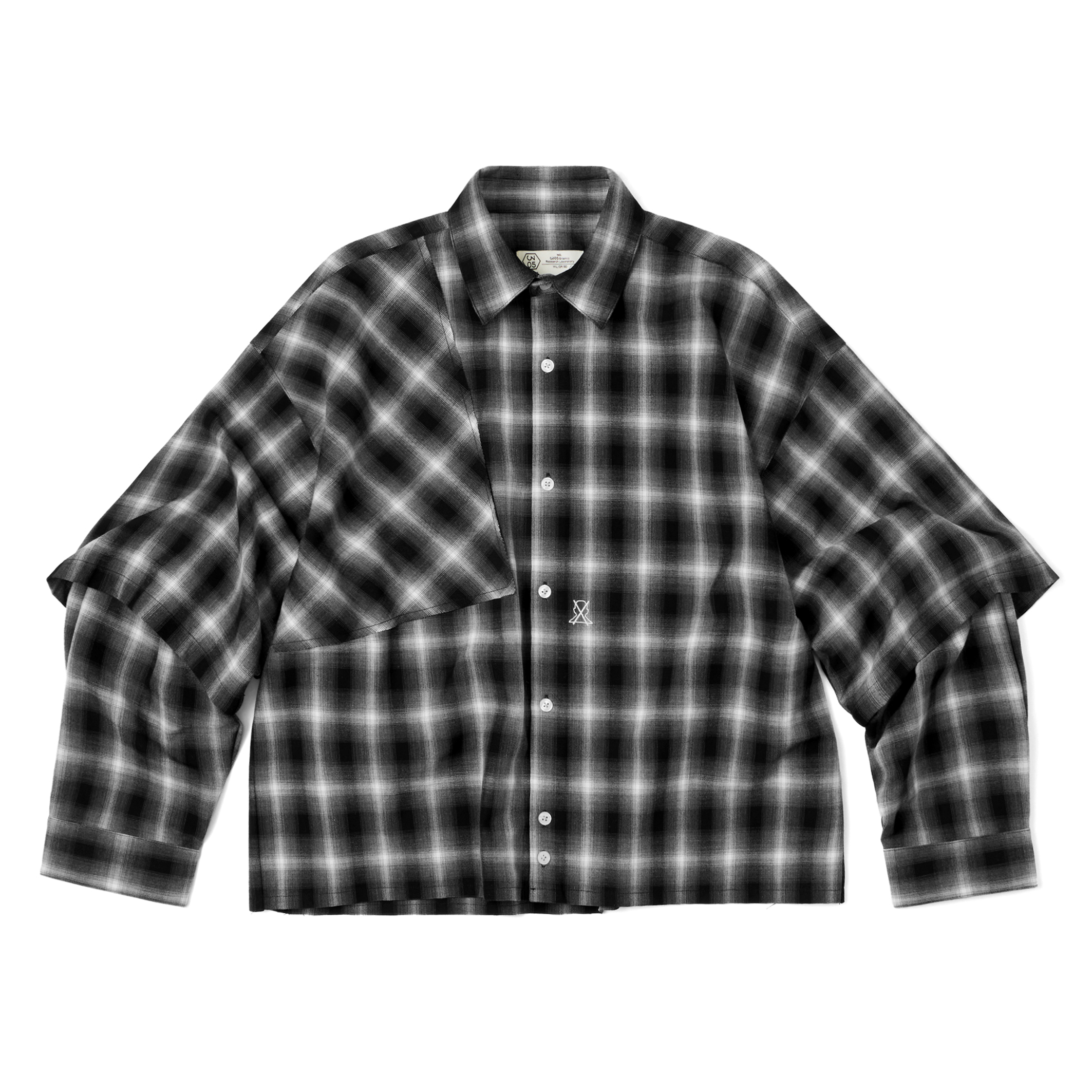 Wall of Sound - 2:10/“LINOLEUM”Check Shelter Shirt - Gray