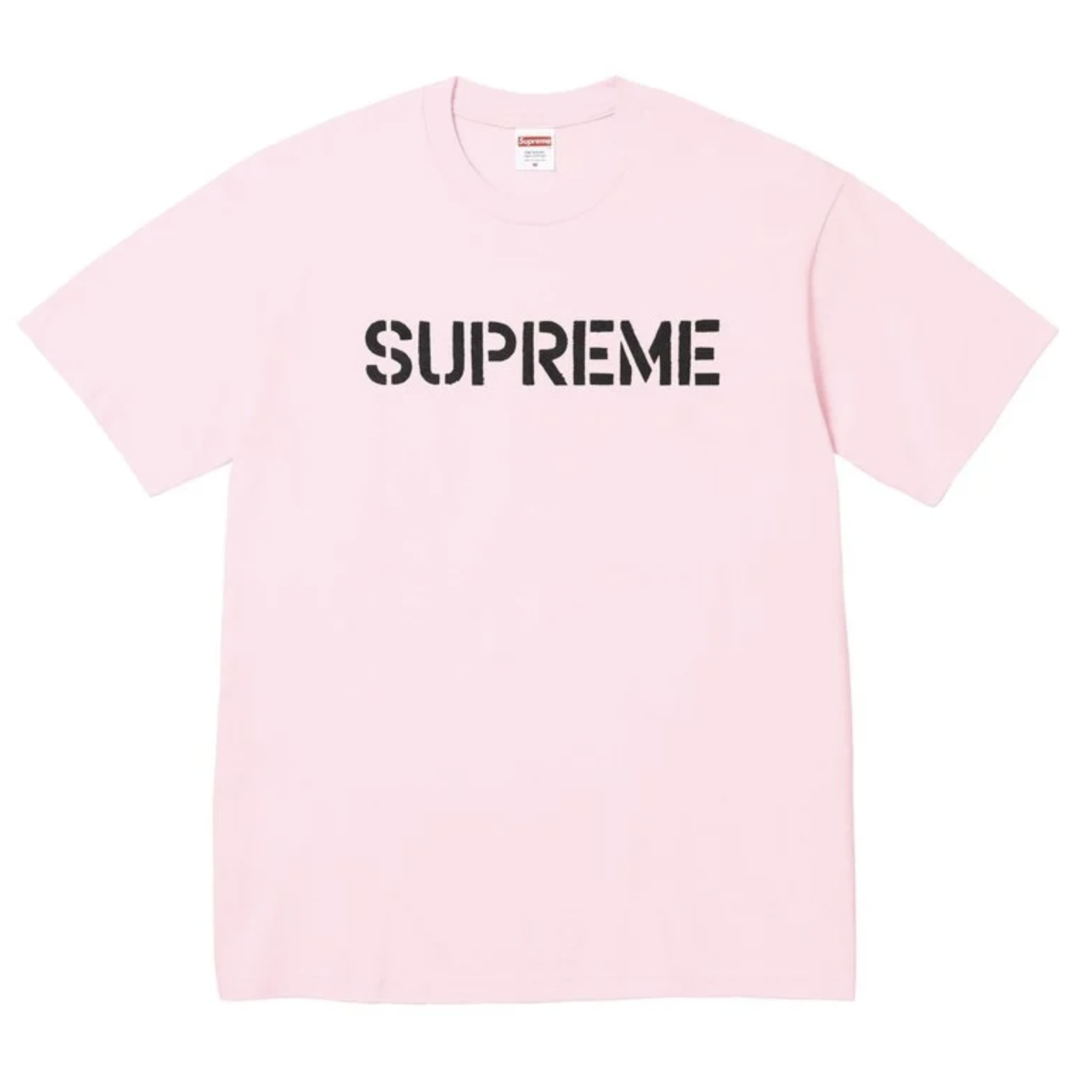 -(B3c01)-SUPREME HARD TEE 字體 LOGO 短Ｔ 粉色-SS26T64