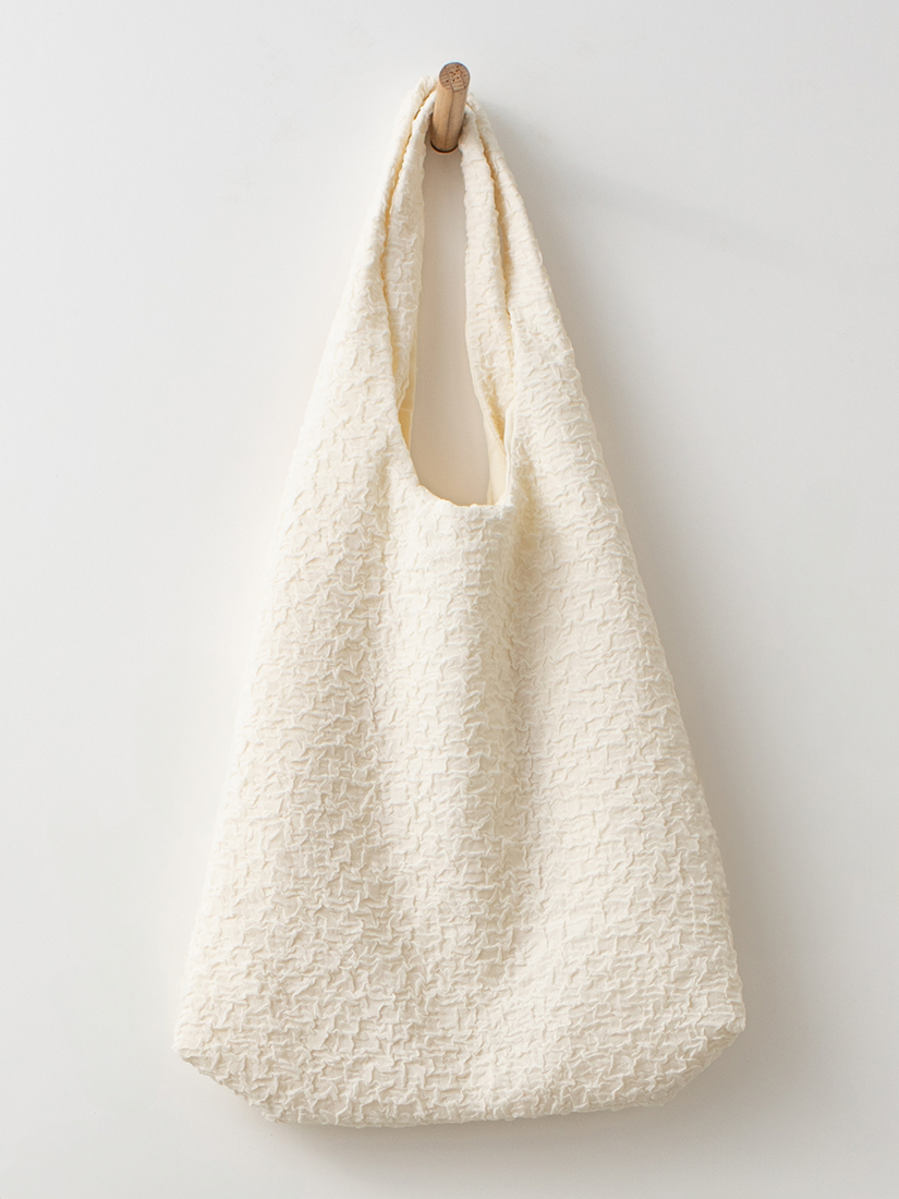 日系清新紋理空氣雲朵手提托特包