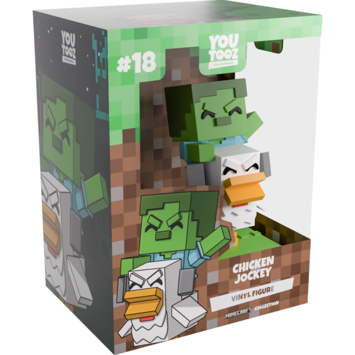 Youtooz 代理版 Minecraft 雞騎士 Chicken Jockey 4.5吋 不可動 搪膠公仔