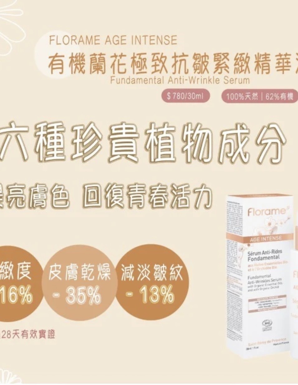 FLORAME Fundamental Anti-Wrinkle Serum 有機蘭花極致抗皺緊緻精華油 [30ml]