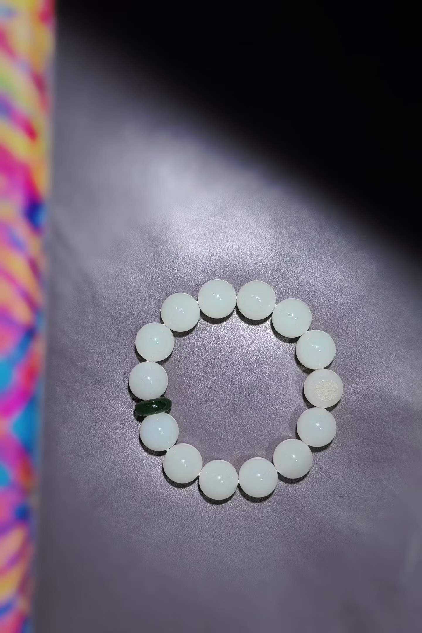 和田玉戈壁黃白玉手串 (15mm直徑),天然和田玉軟玉