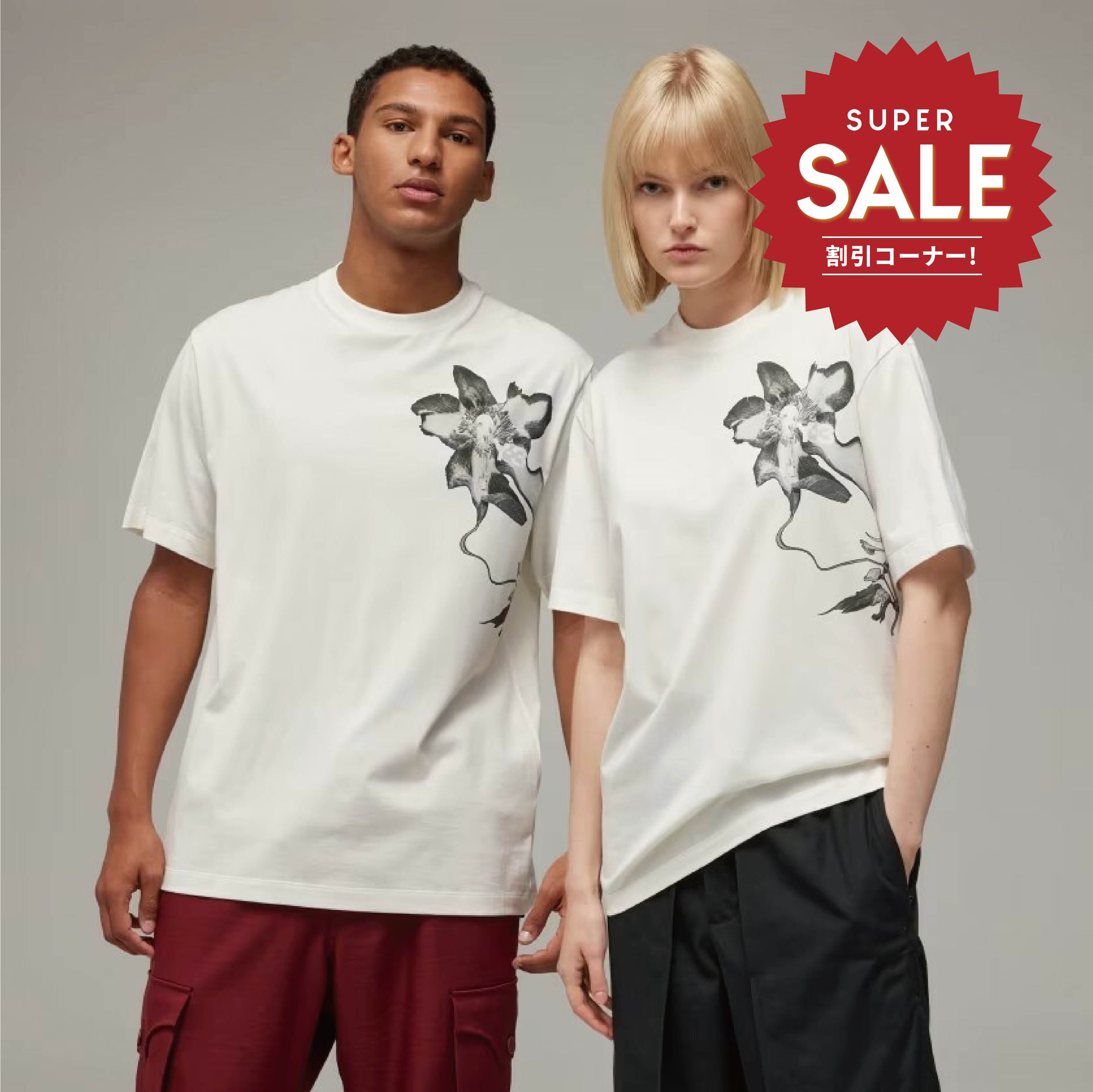 【 Y-3 GFX SS TEE 1 花卉圖案短TEE - 米白  】