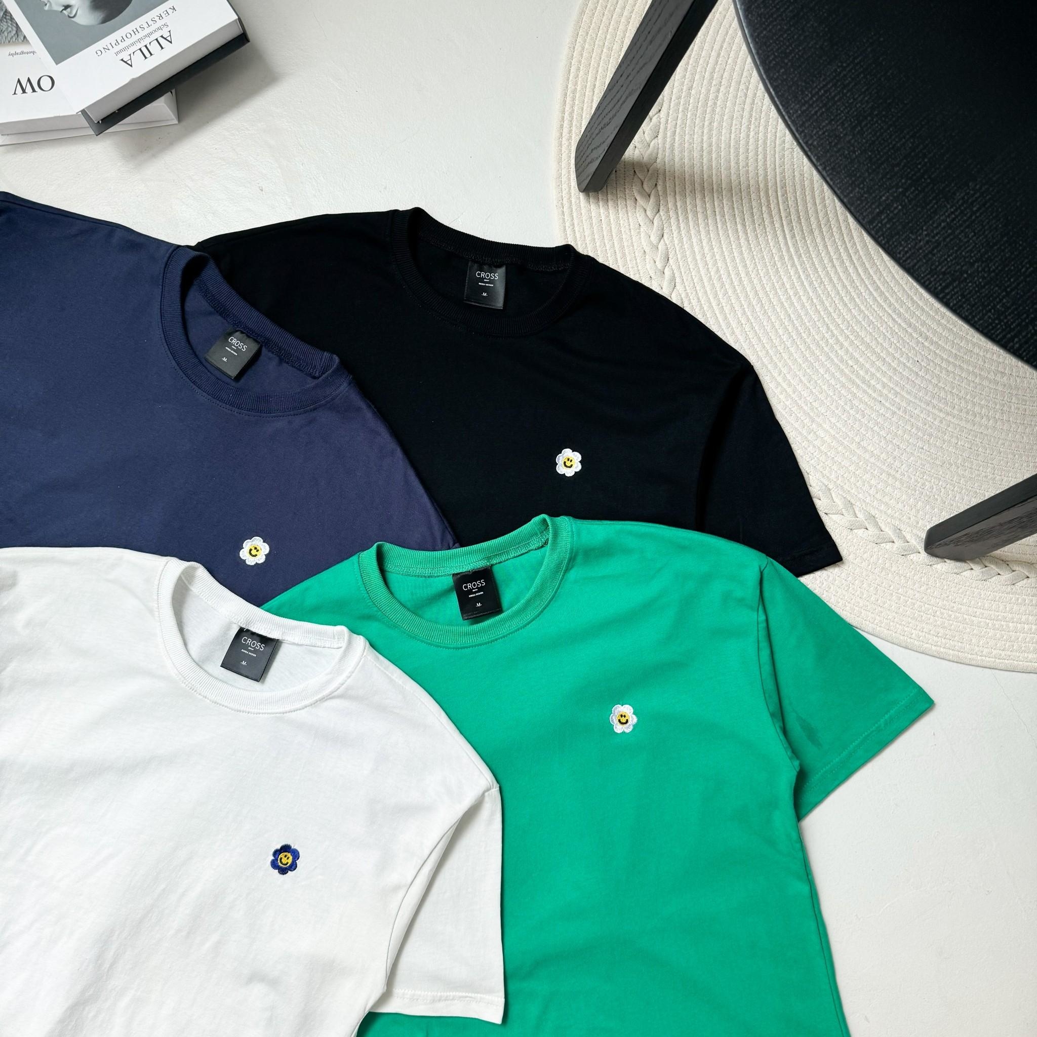 微笑小花刺繡短T 18808