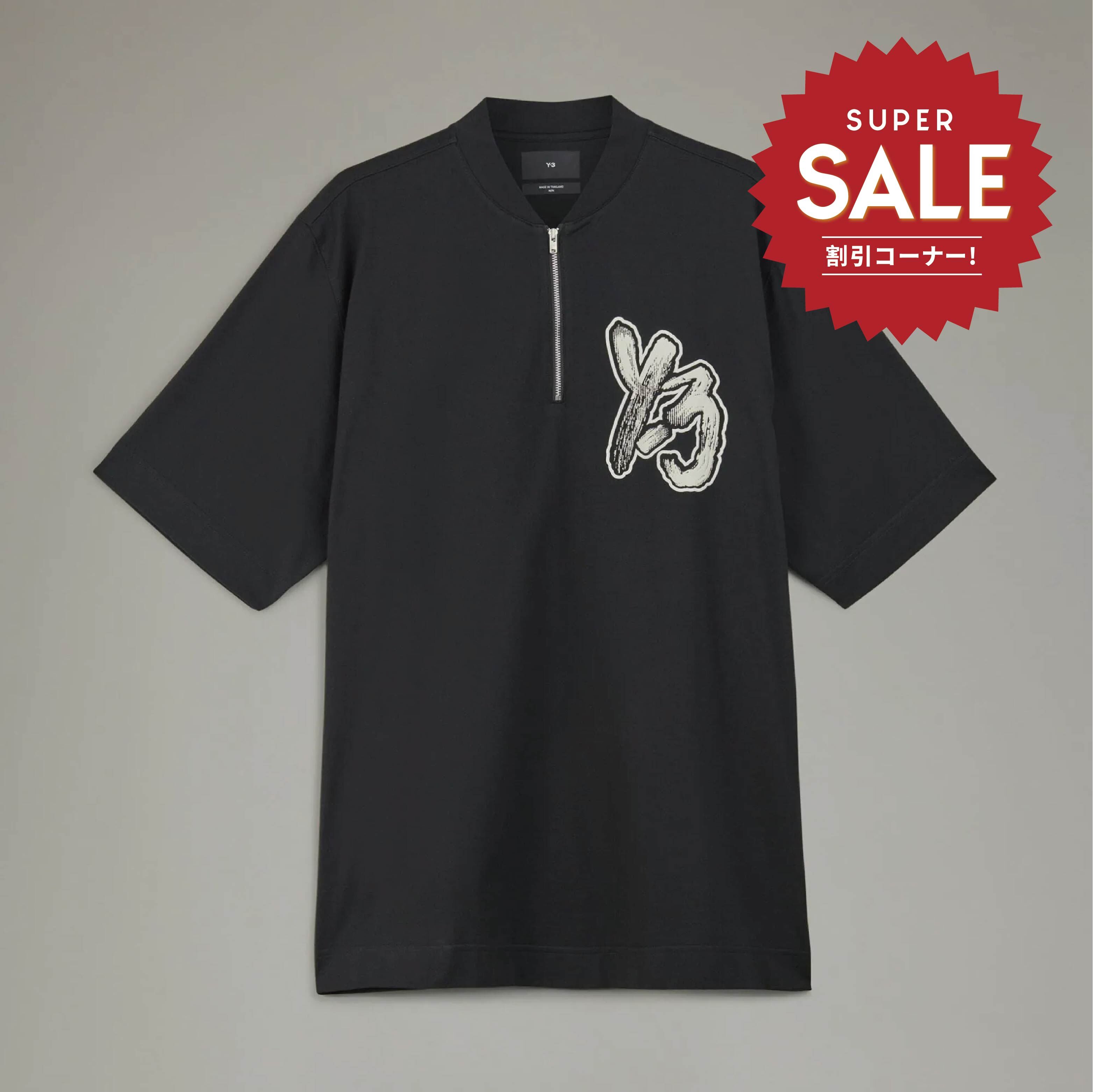 【 Y-3 HZ SS TEE 拉鍊短TEE - 黑 】