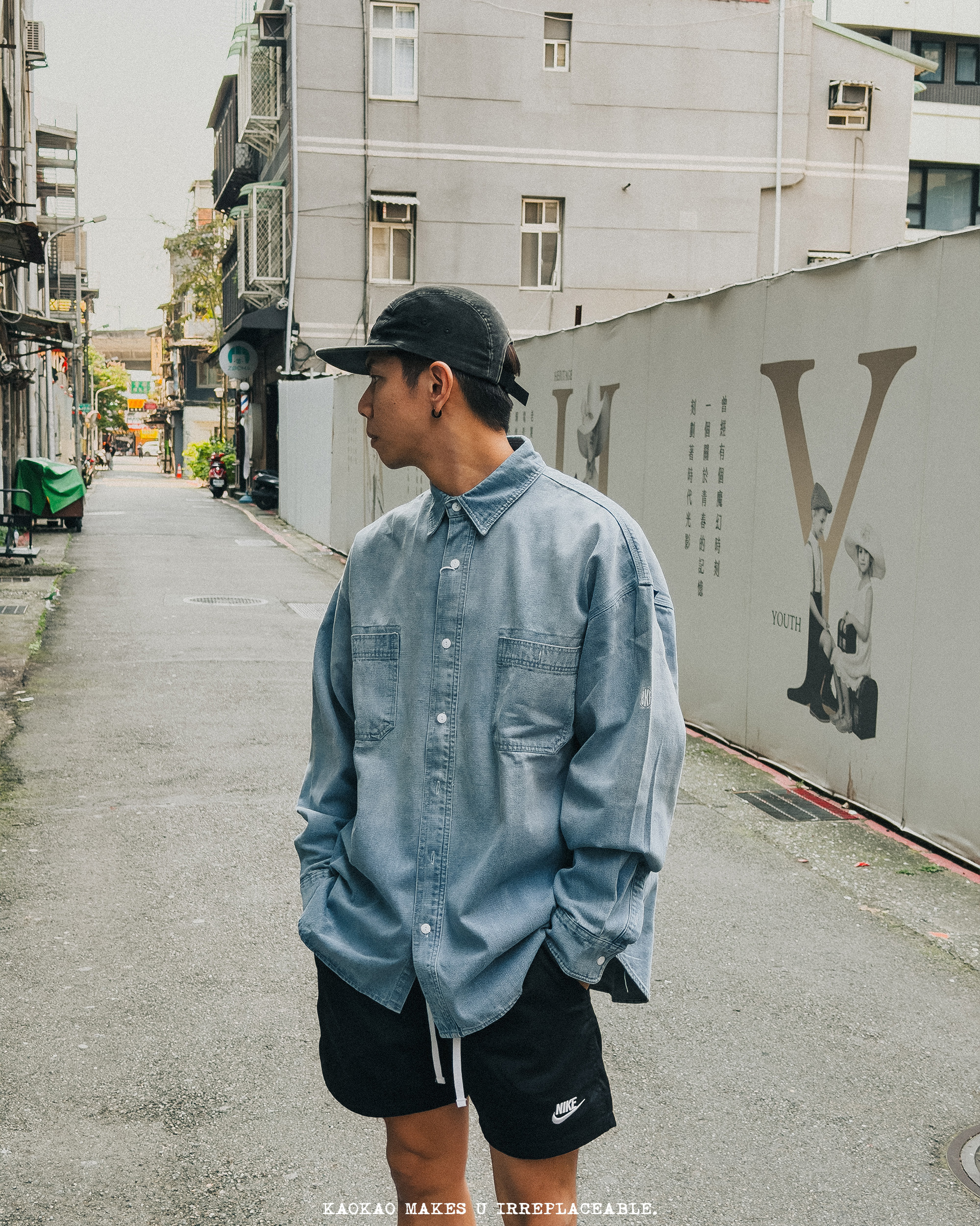 黑旗 BLACK FLAG Denim Washed Denim Shirt【JBF24S012】