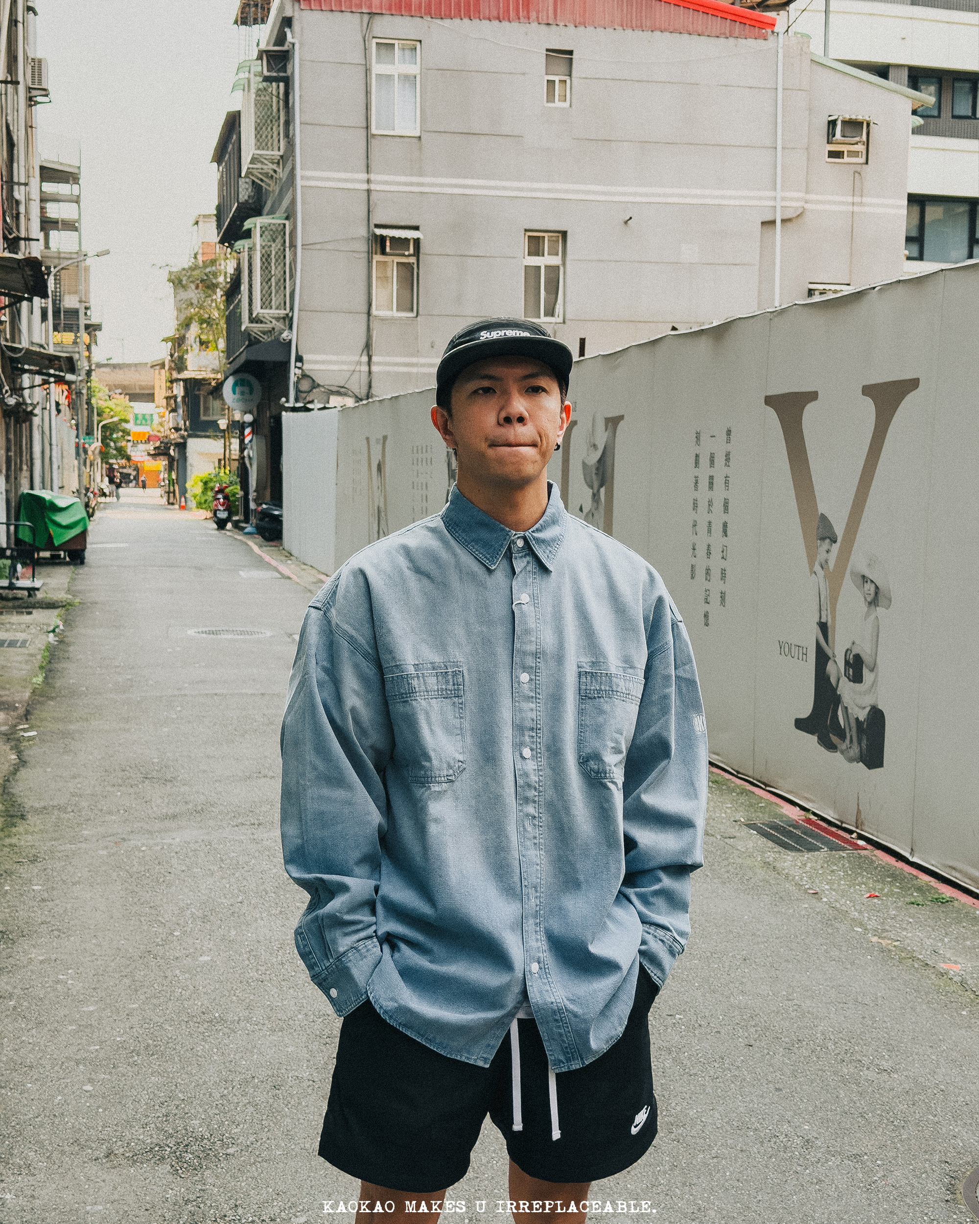 黑旗 BLACK FLAG Denim Washed Denim Shirt【JBF24S012】