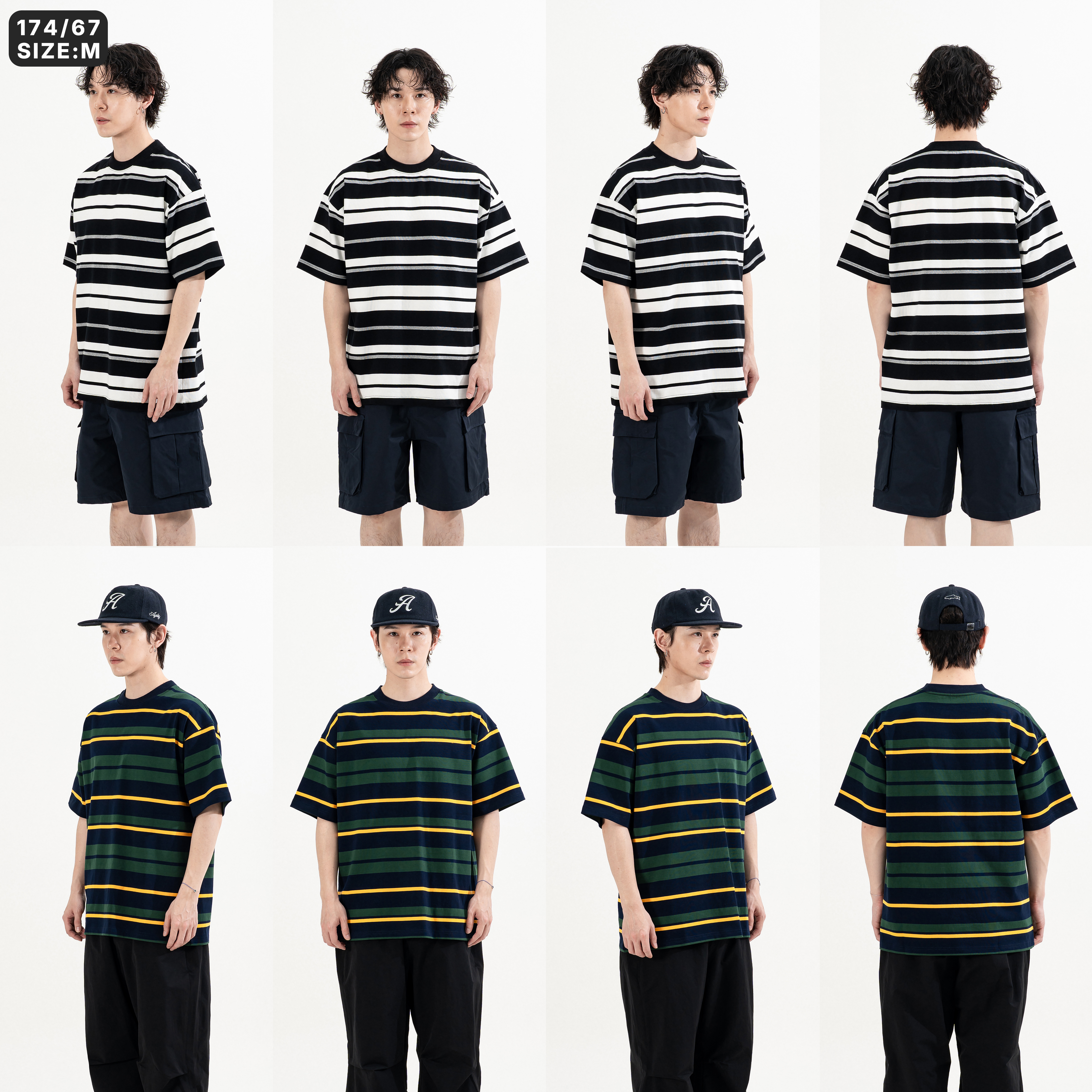 Basic Stripe Tee 條紋短袖Tee [PTR-T080]