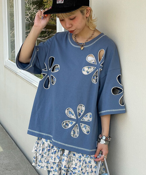 HELLO.SANFRANCISCO / Flower Cutout Big Tee