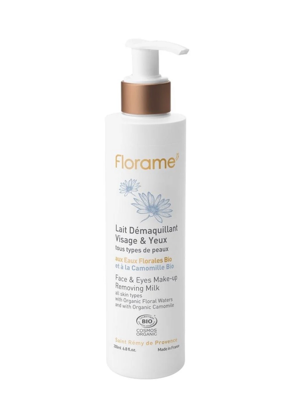FLORAME Face & Eyes Make-up Removing Milk 有機卸妝潔面乳 [200ml]
