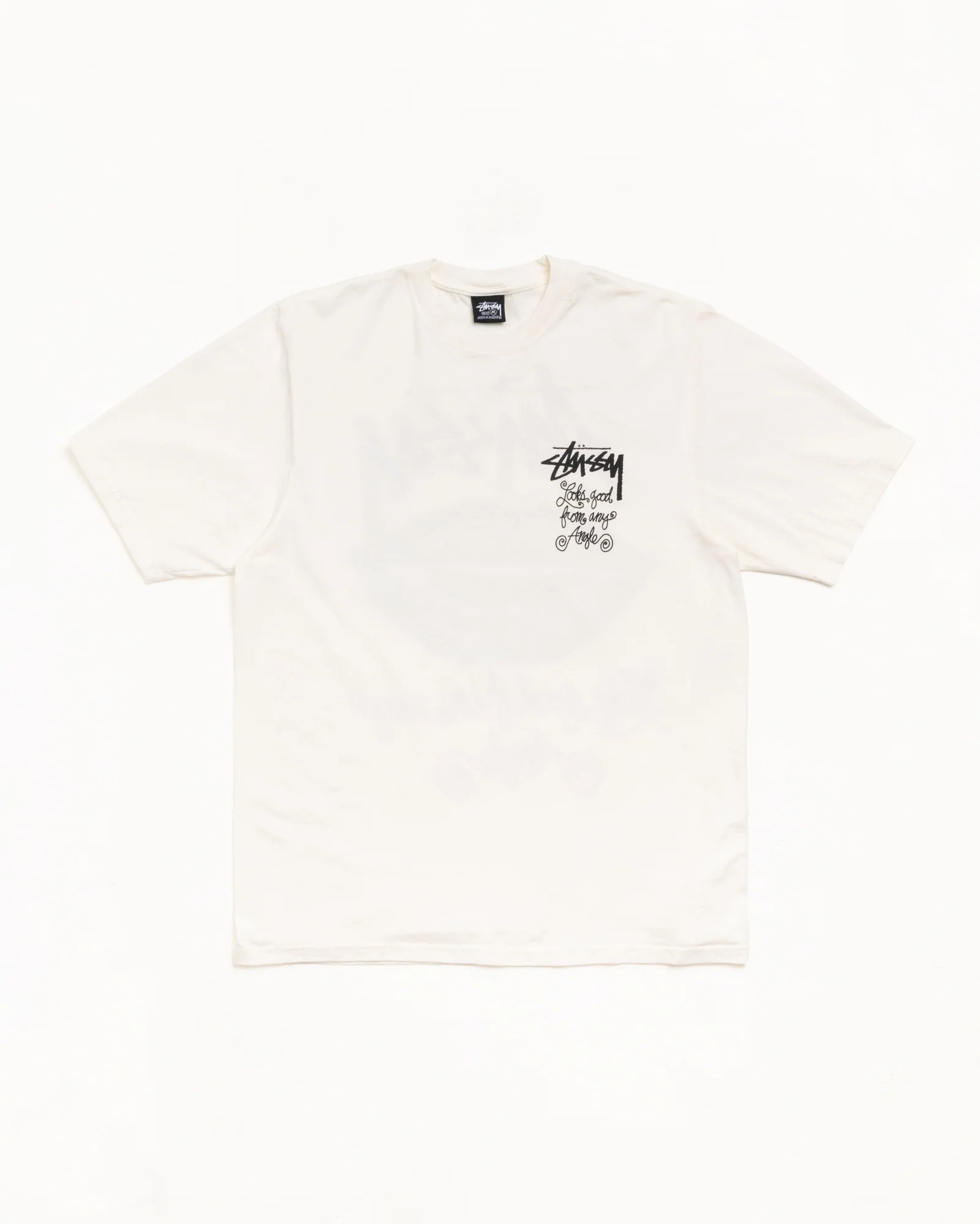STUSSY ANY ANGLE TEE PIGMENT DYED Natural 米白色